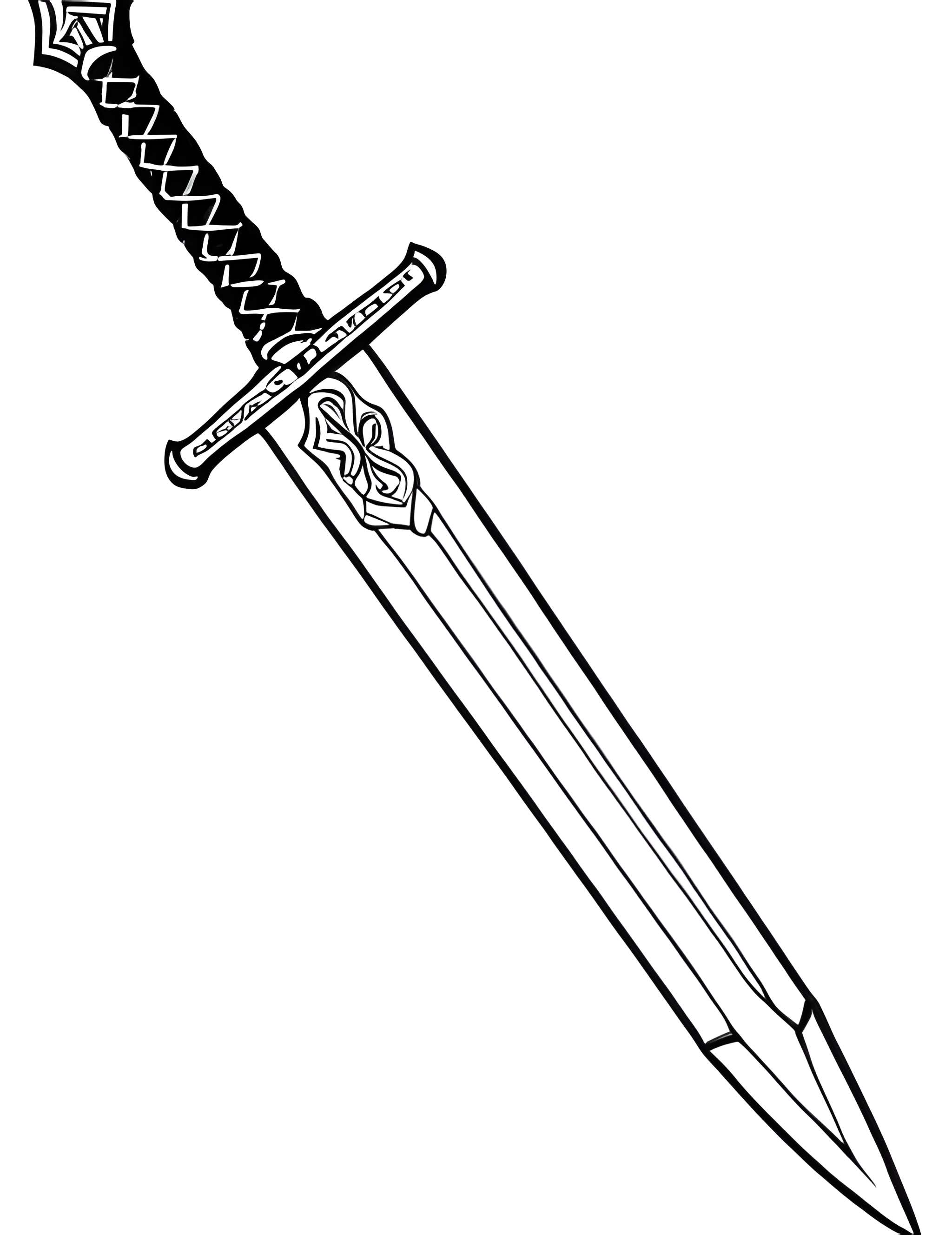 Раскраска Меч 11