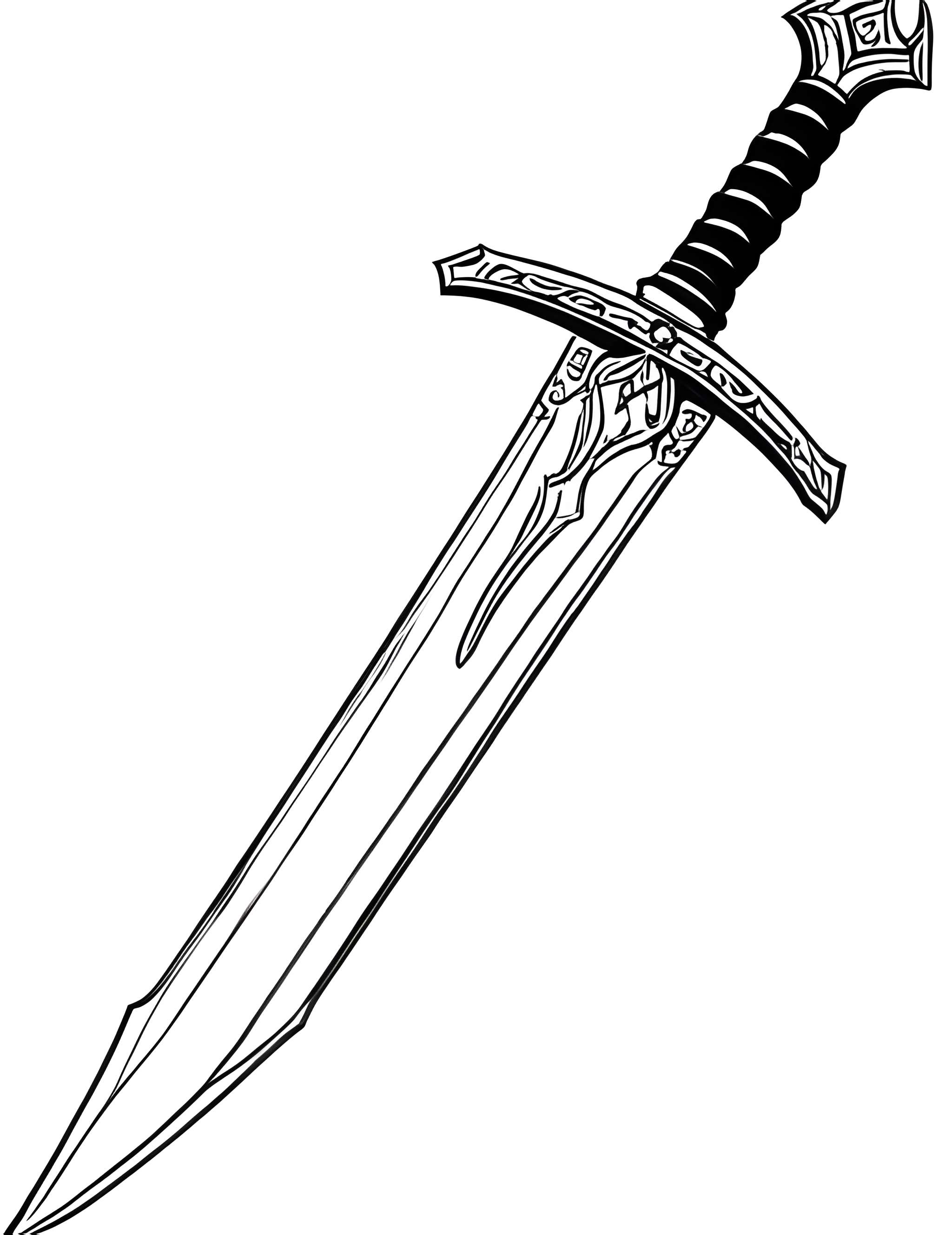 Раскраска Меч 12