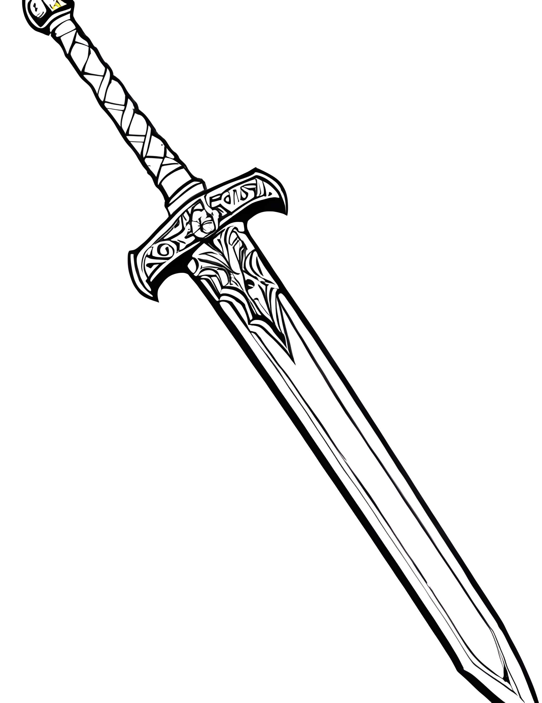 Раскраска Меч 13