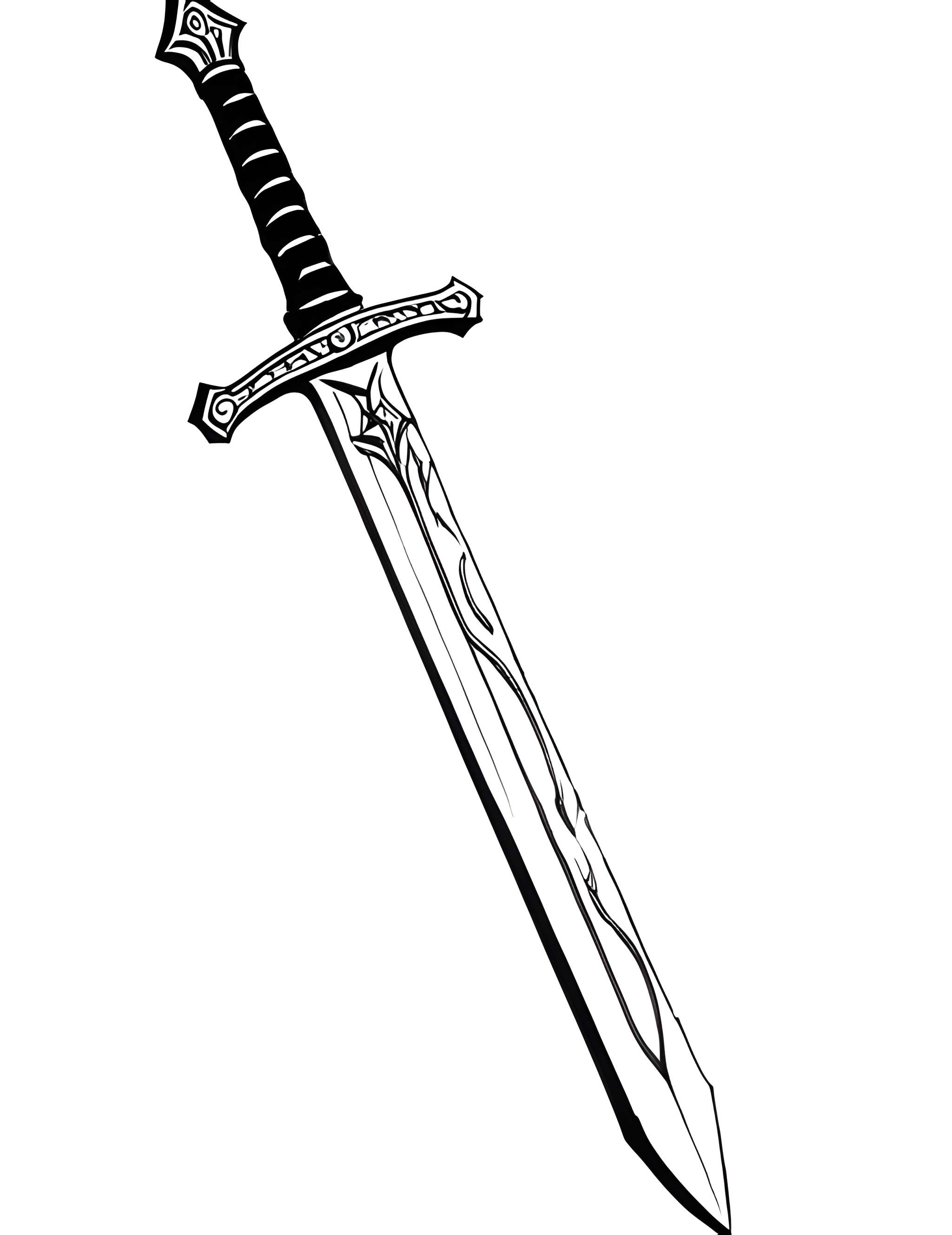 Раскраска Меч 15
