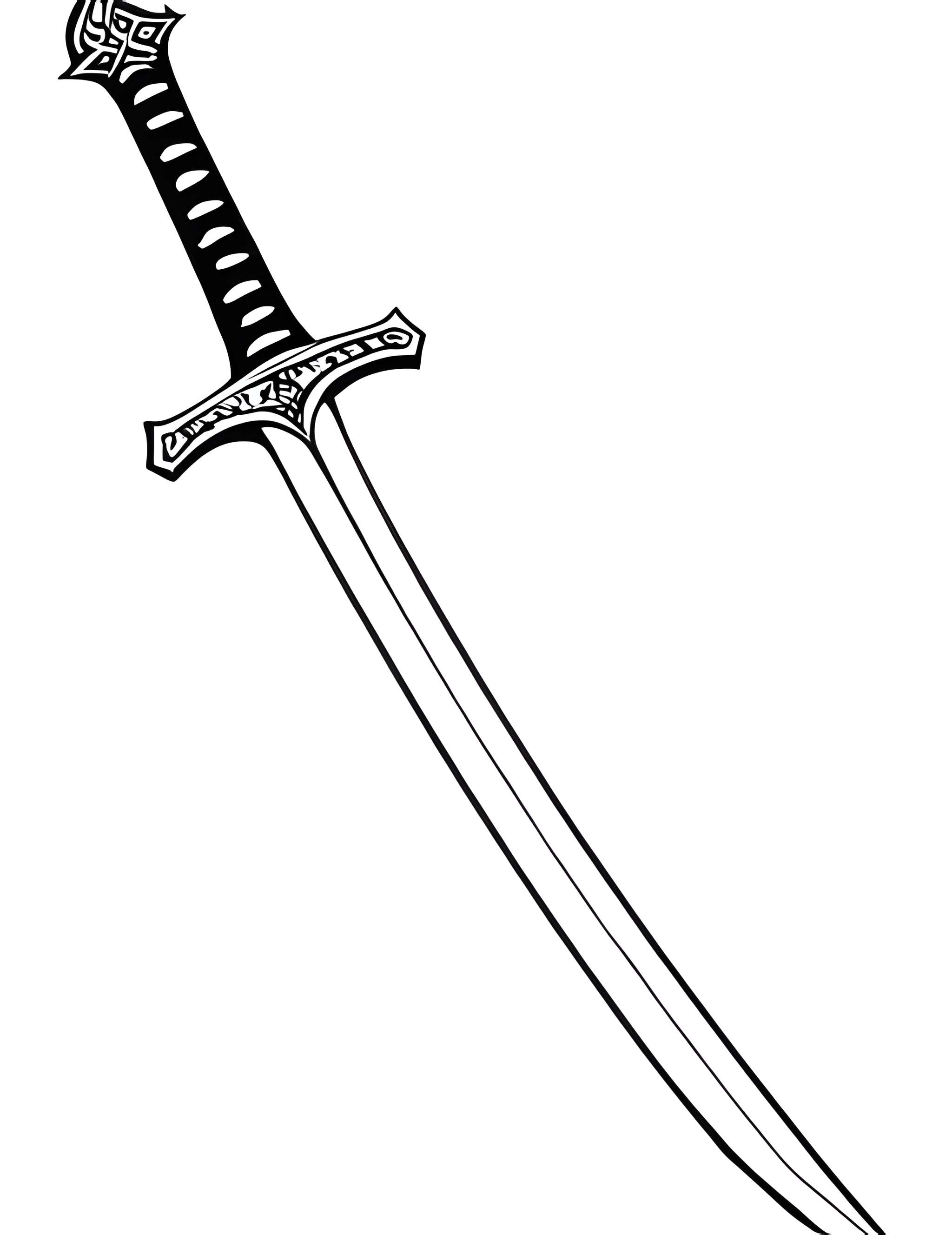 Раскраска Меч 17