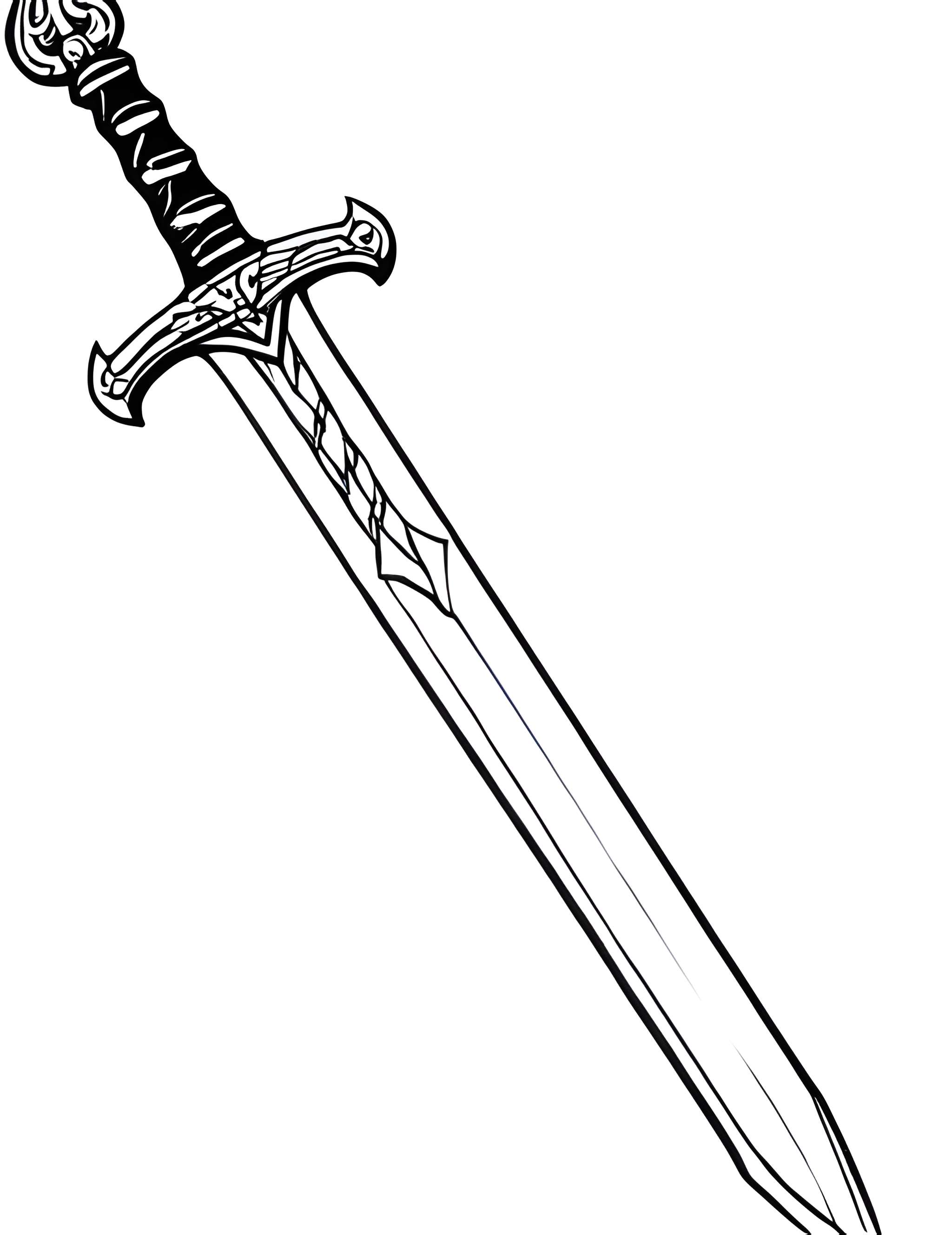 Раскраска Меч 19