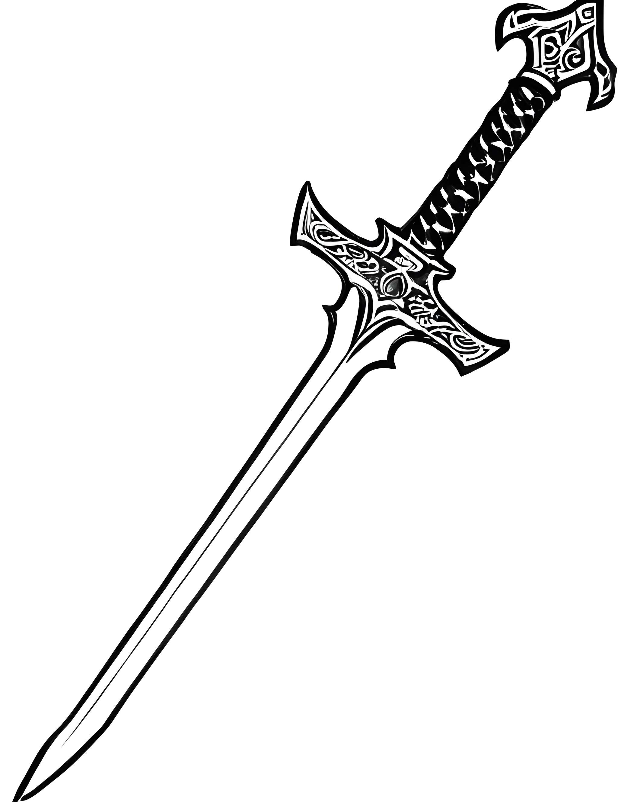 Раскраска Меч 20