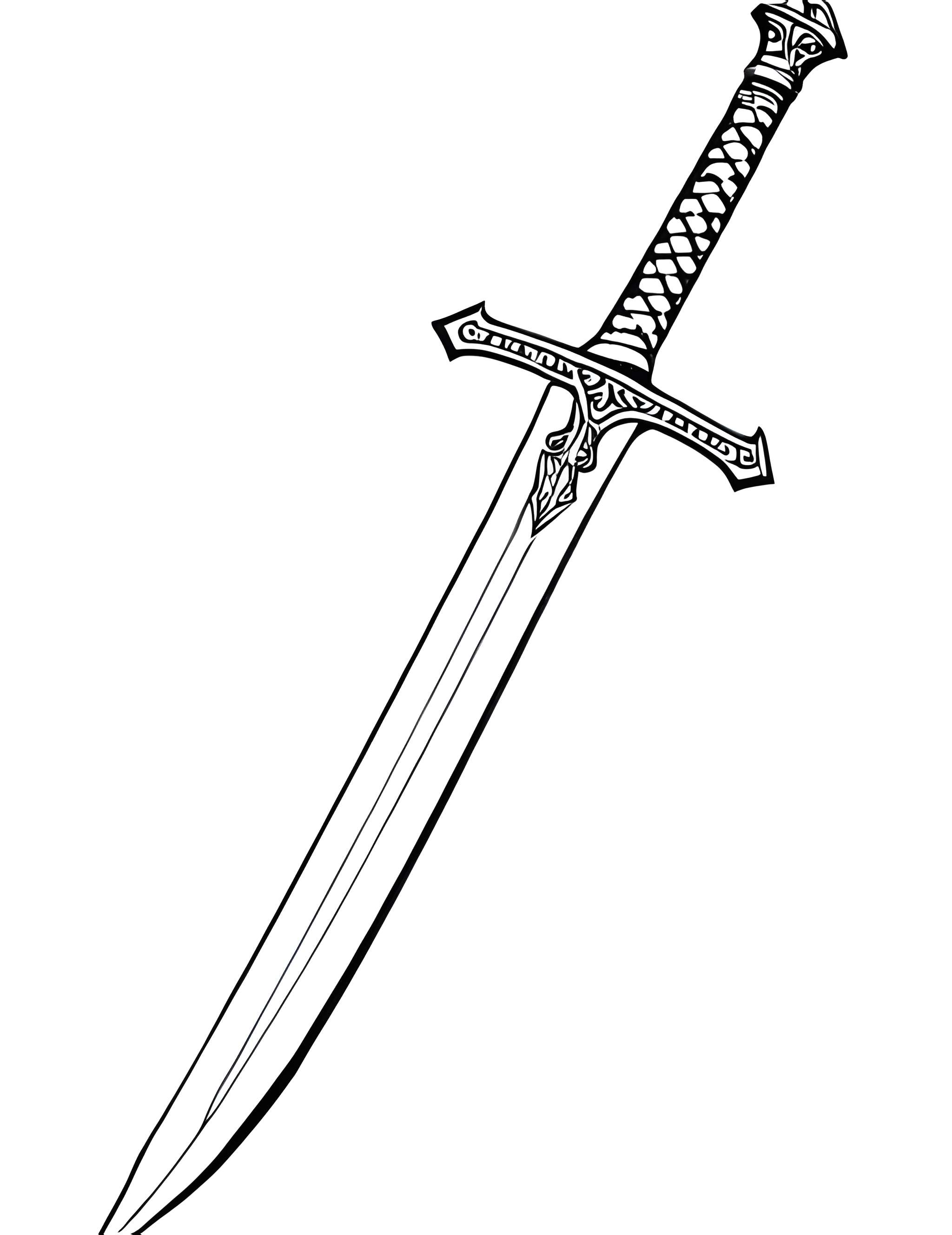 Раскраска Меч 22