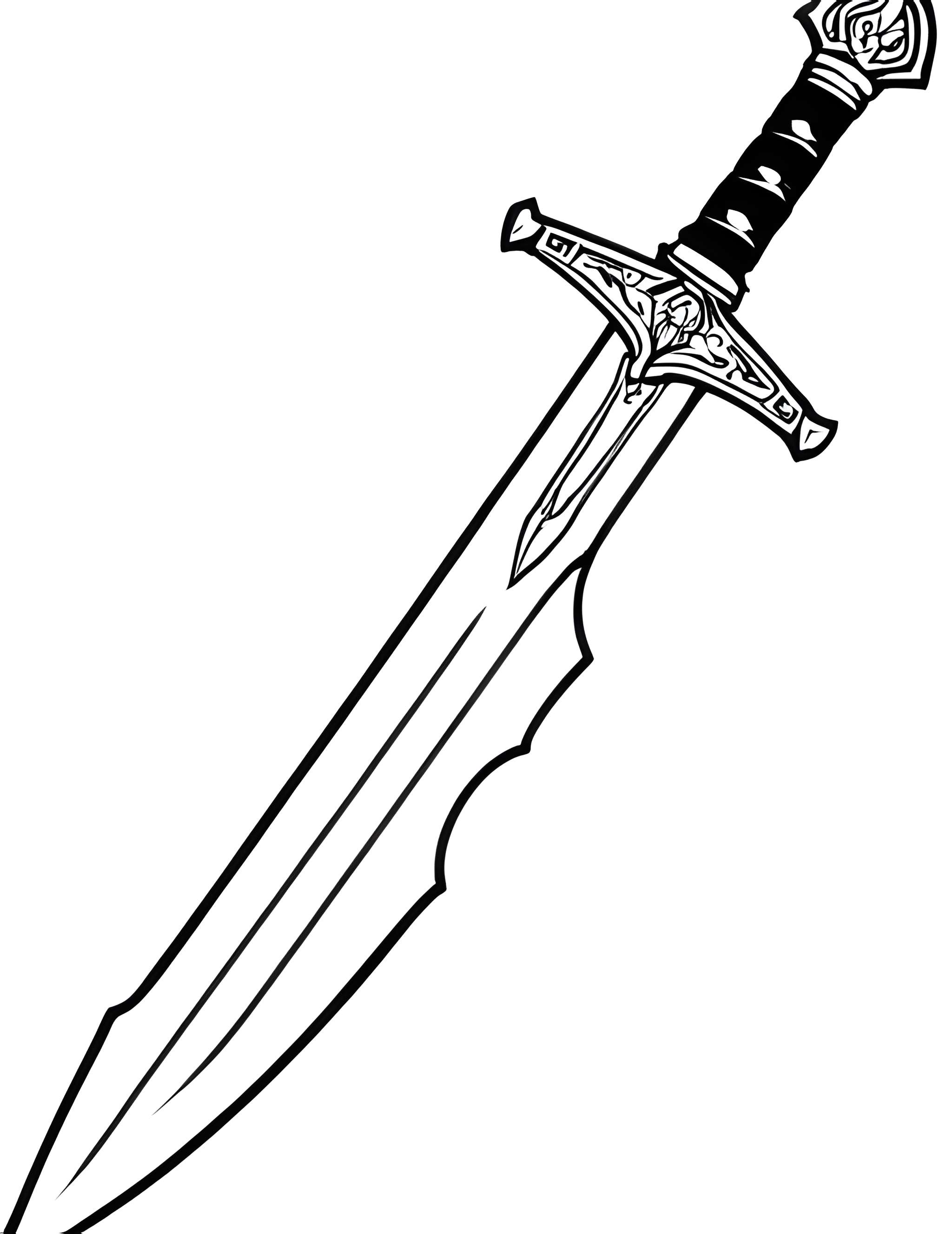 Раскраска Меч 25