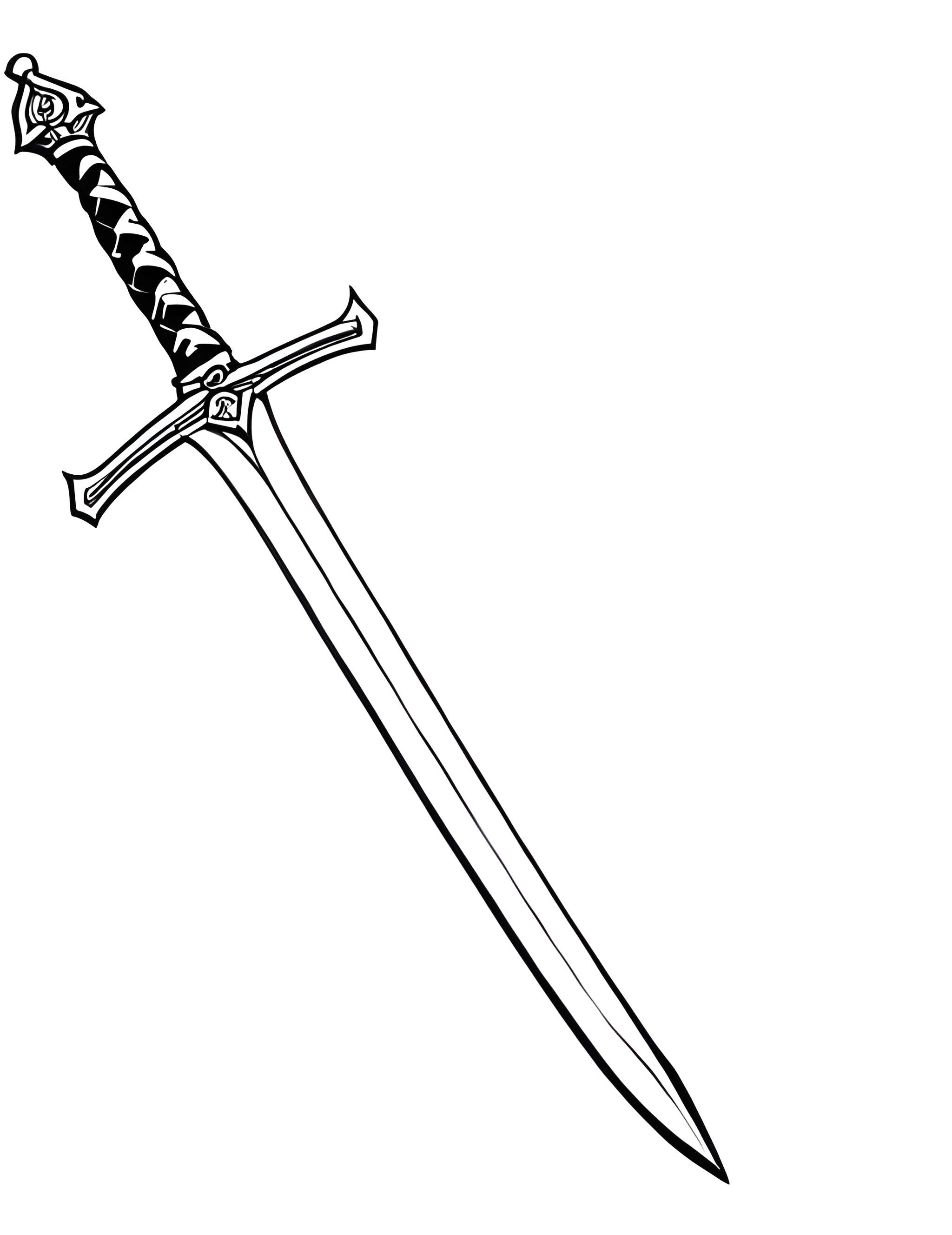 Раскраска Меч 26