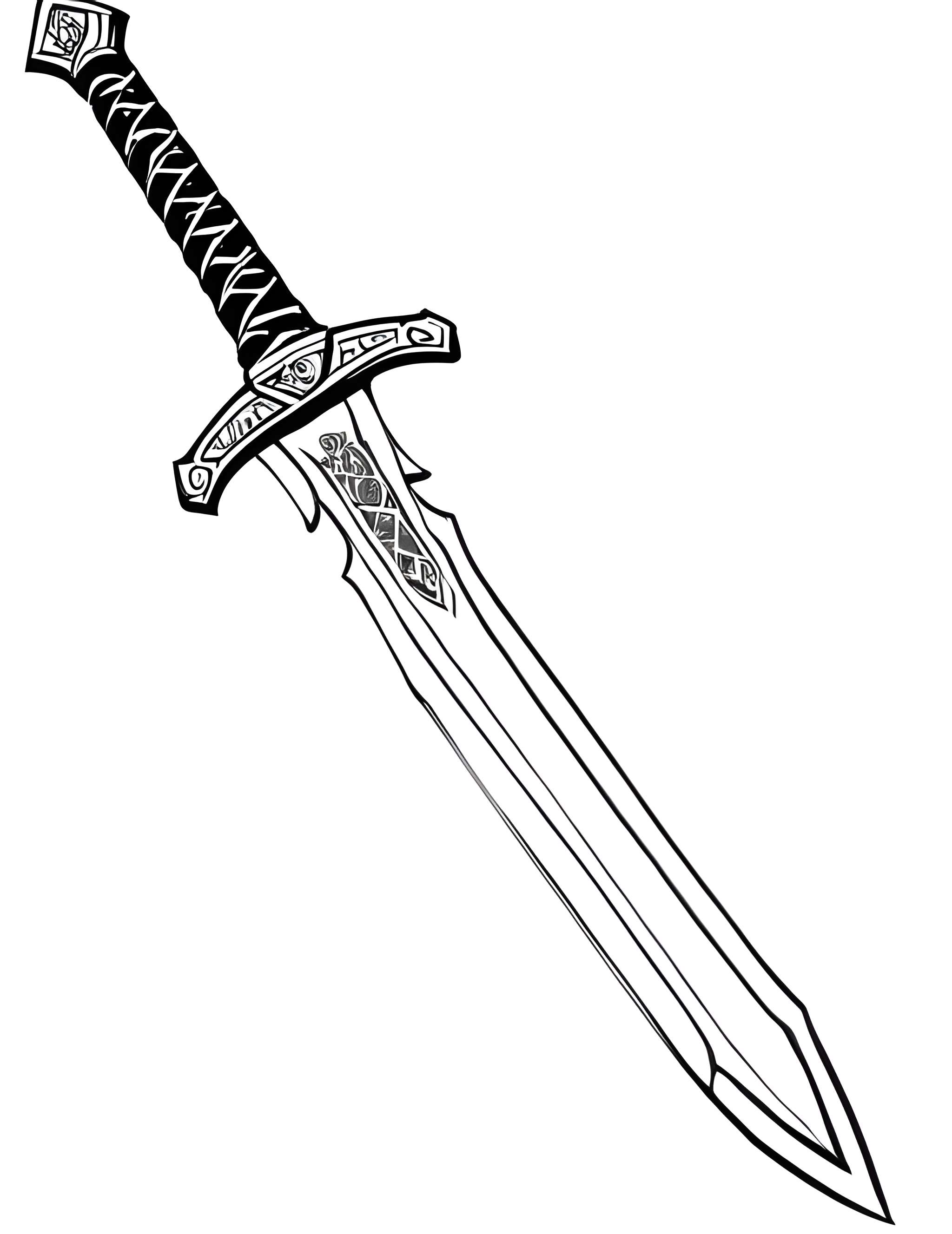 Раскраска Меч 28