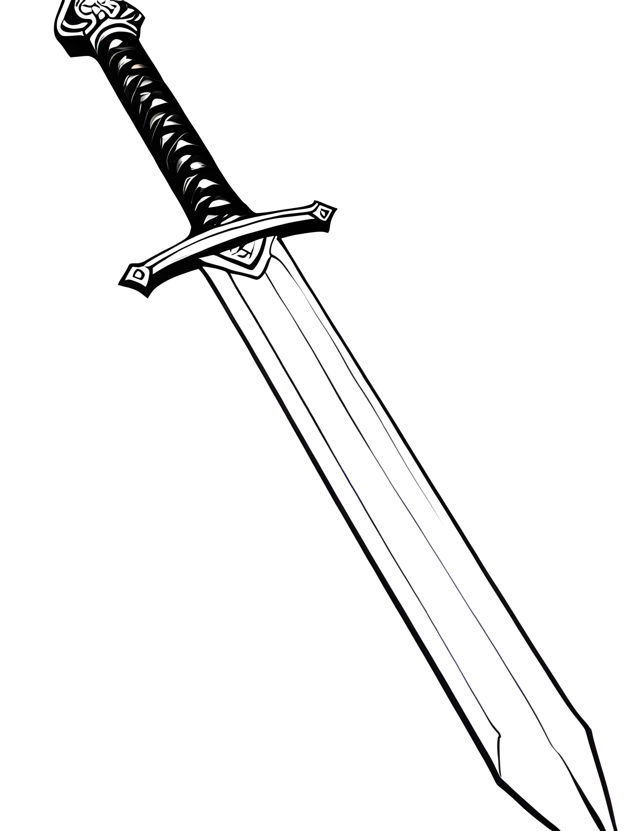 Раскраска Меч 3