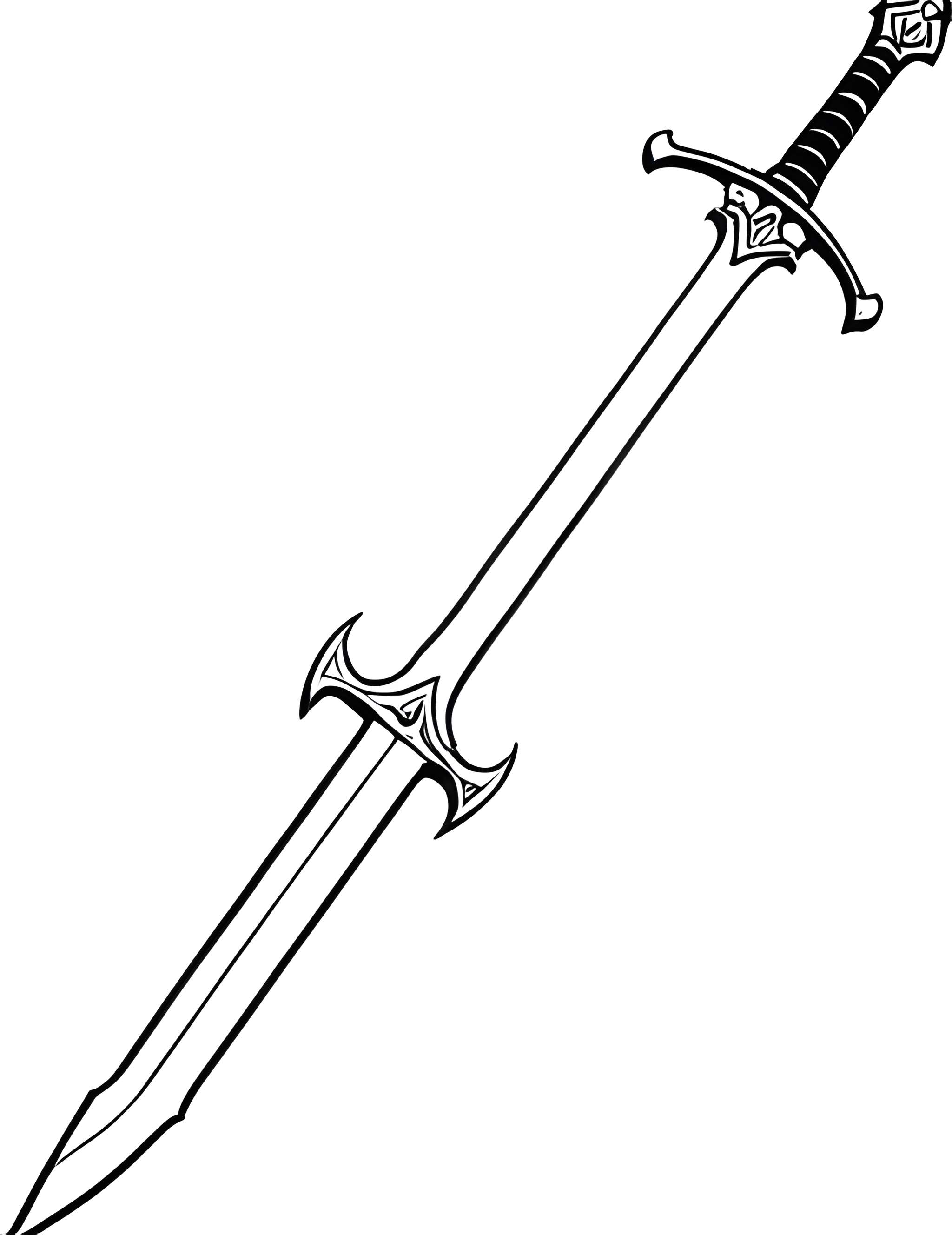 Раскраска Меч 30