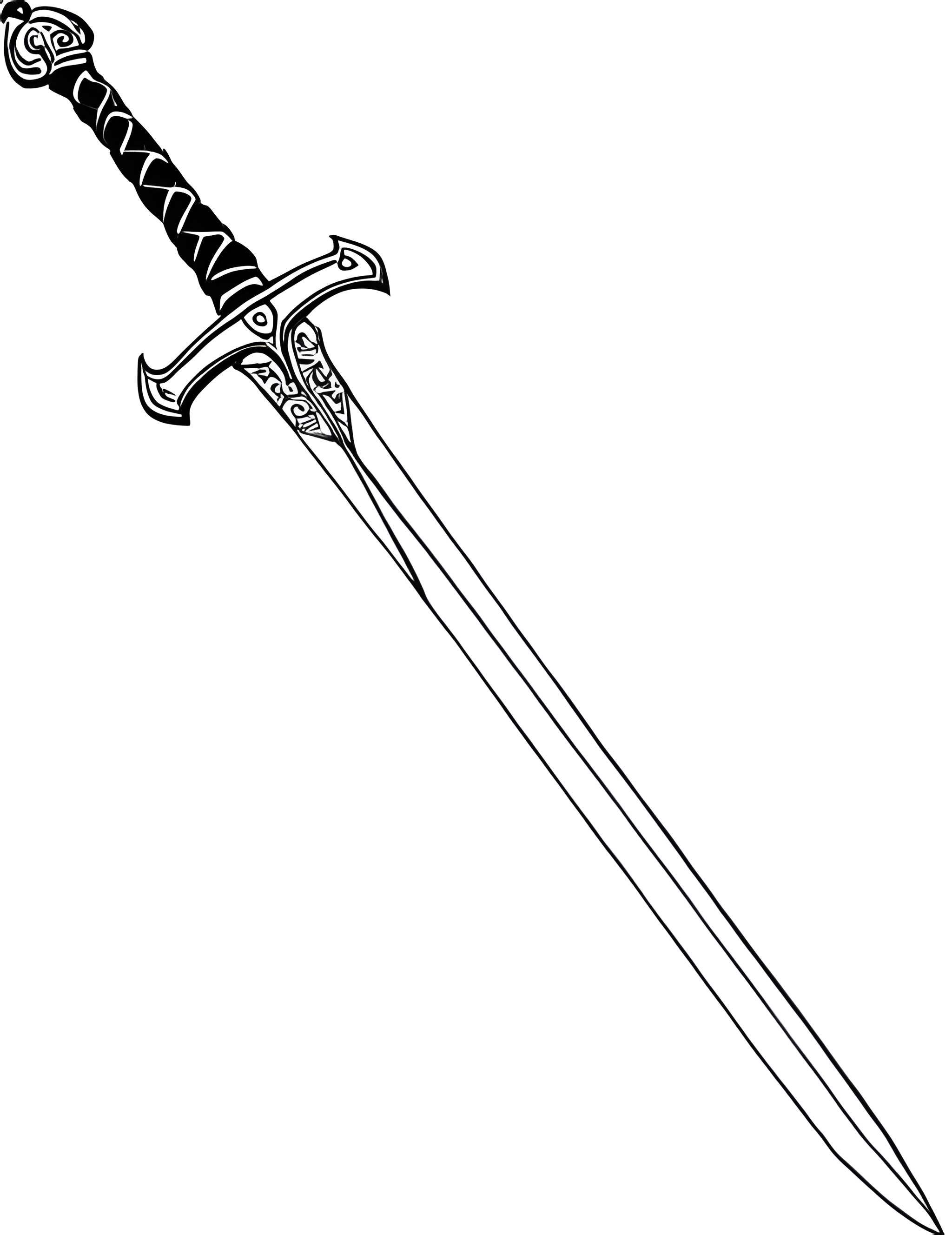 Раскраска Меч 31