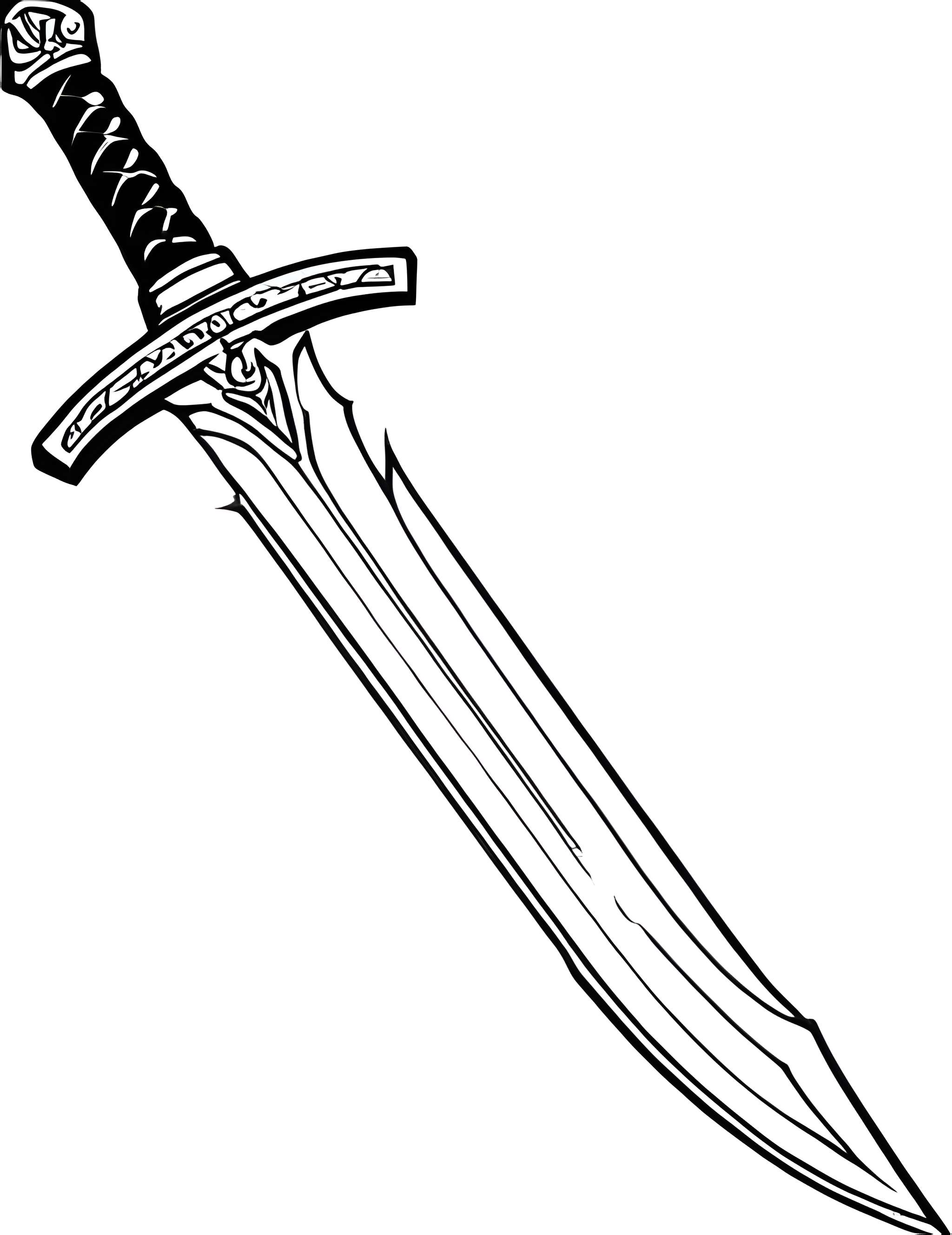 Раскраска Меч 33