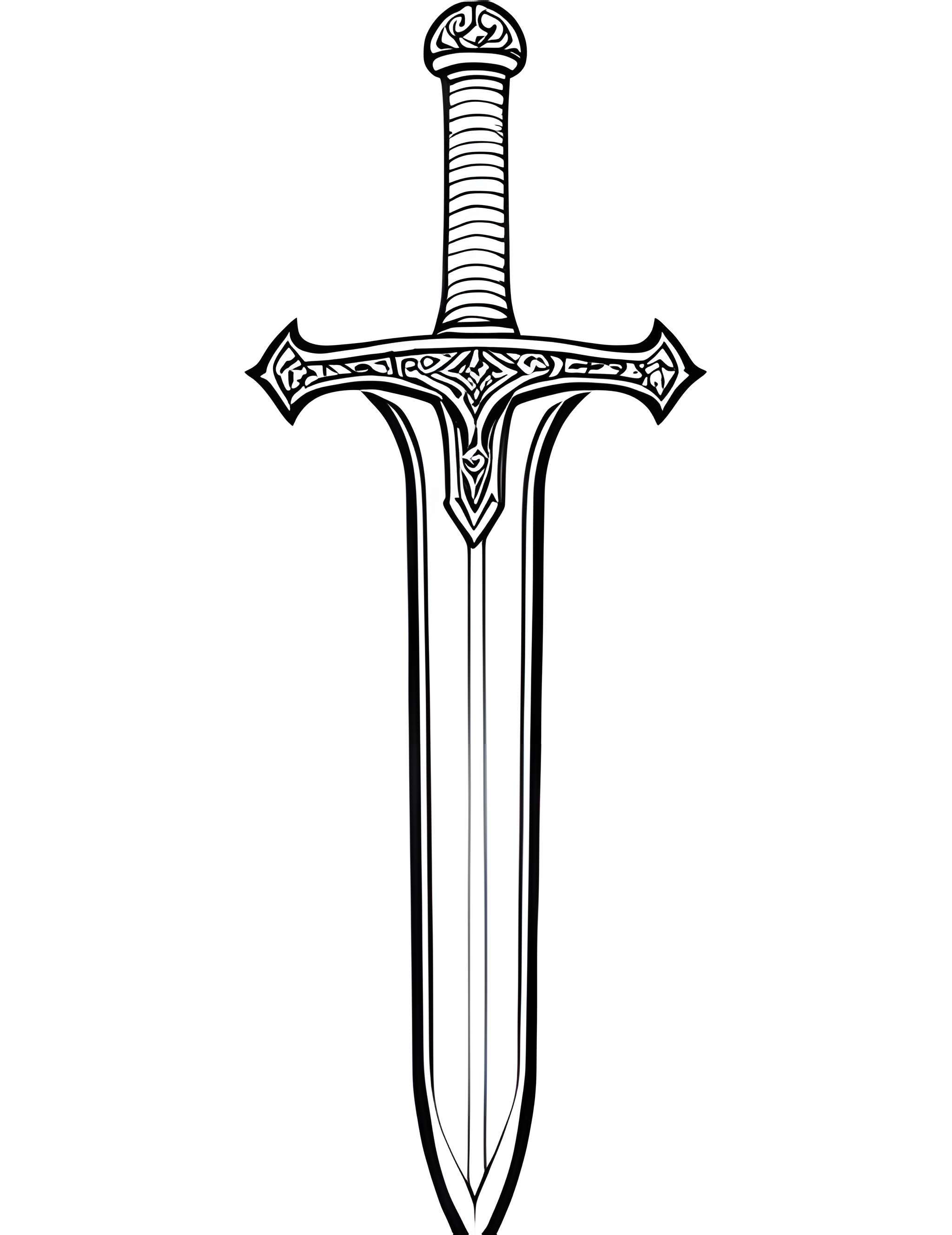 Раскраска Меч 34