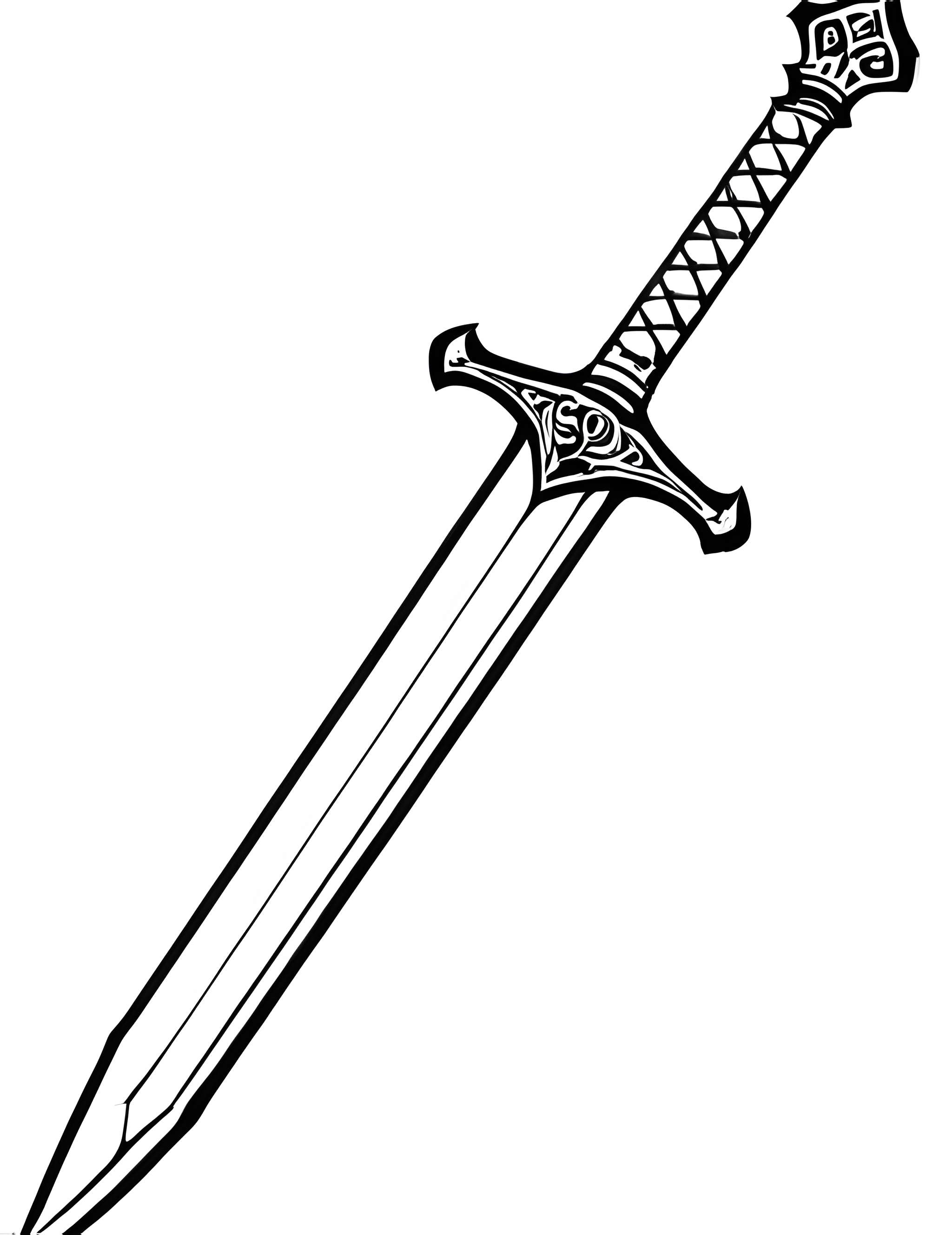 Раскраска Меч 5