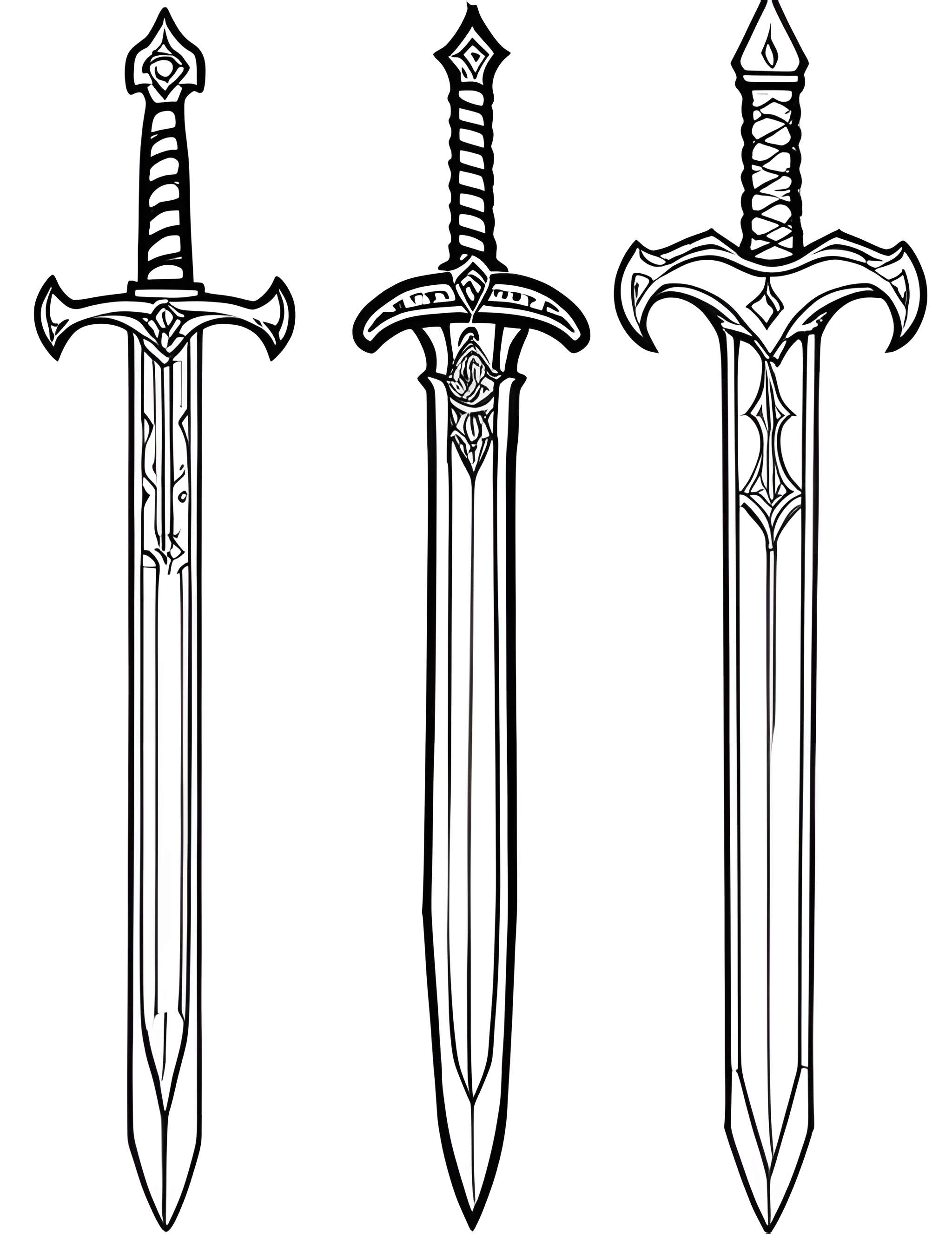 Раскраска Меч 6