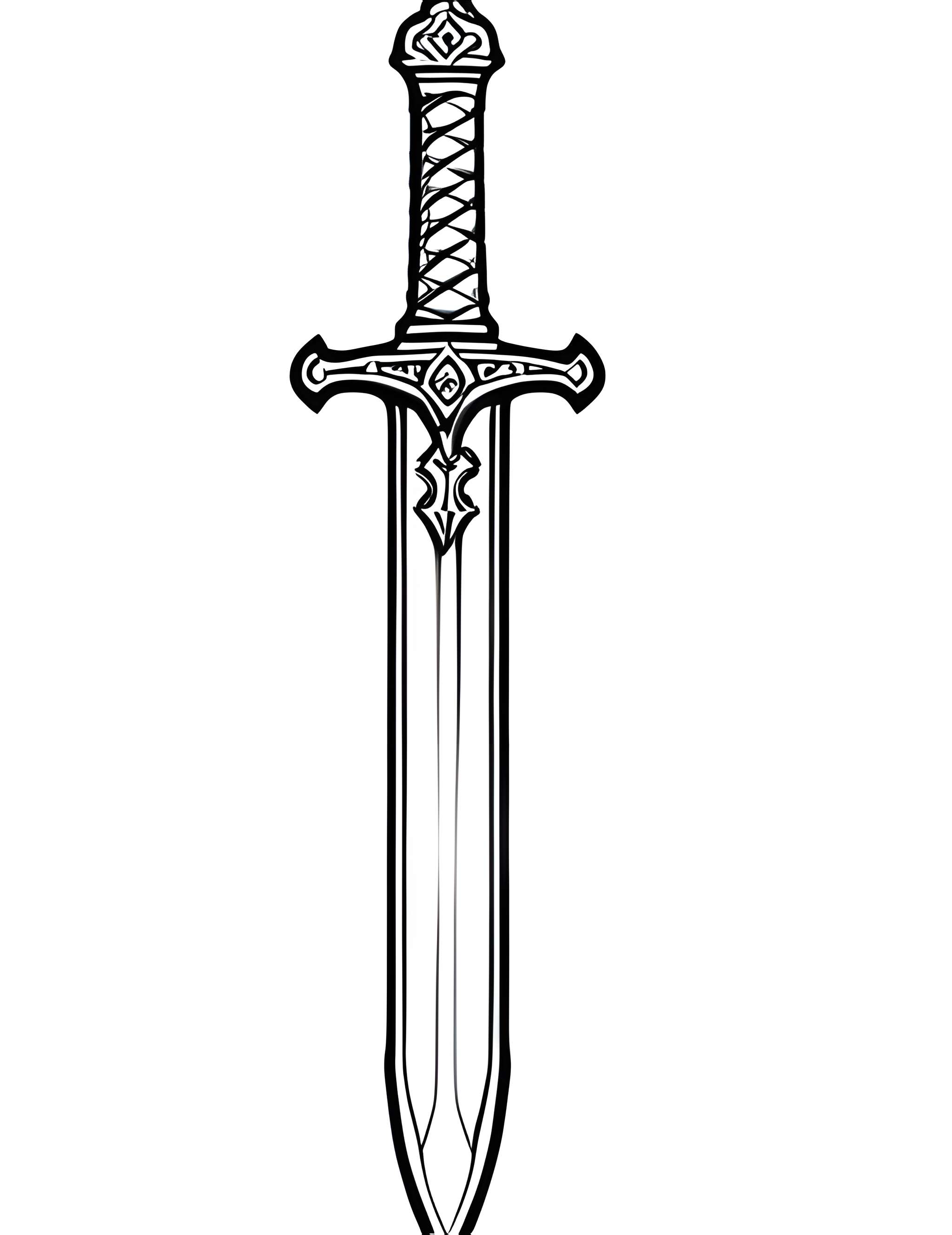 Раскраска Меч 7