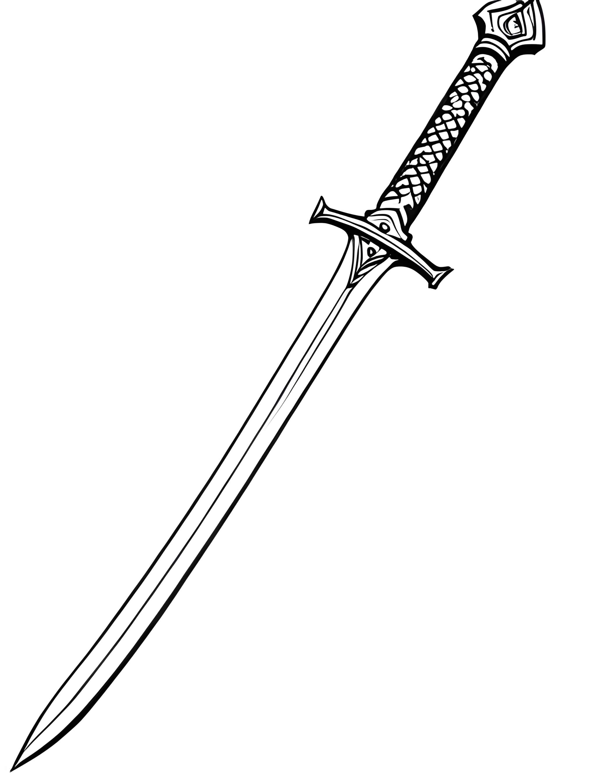 Раскраска Меч 9