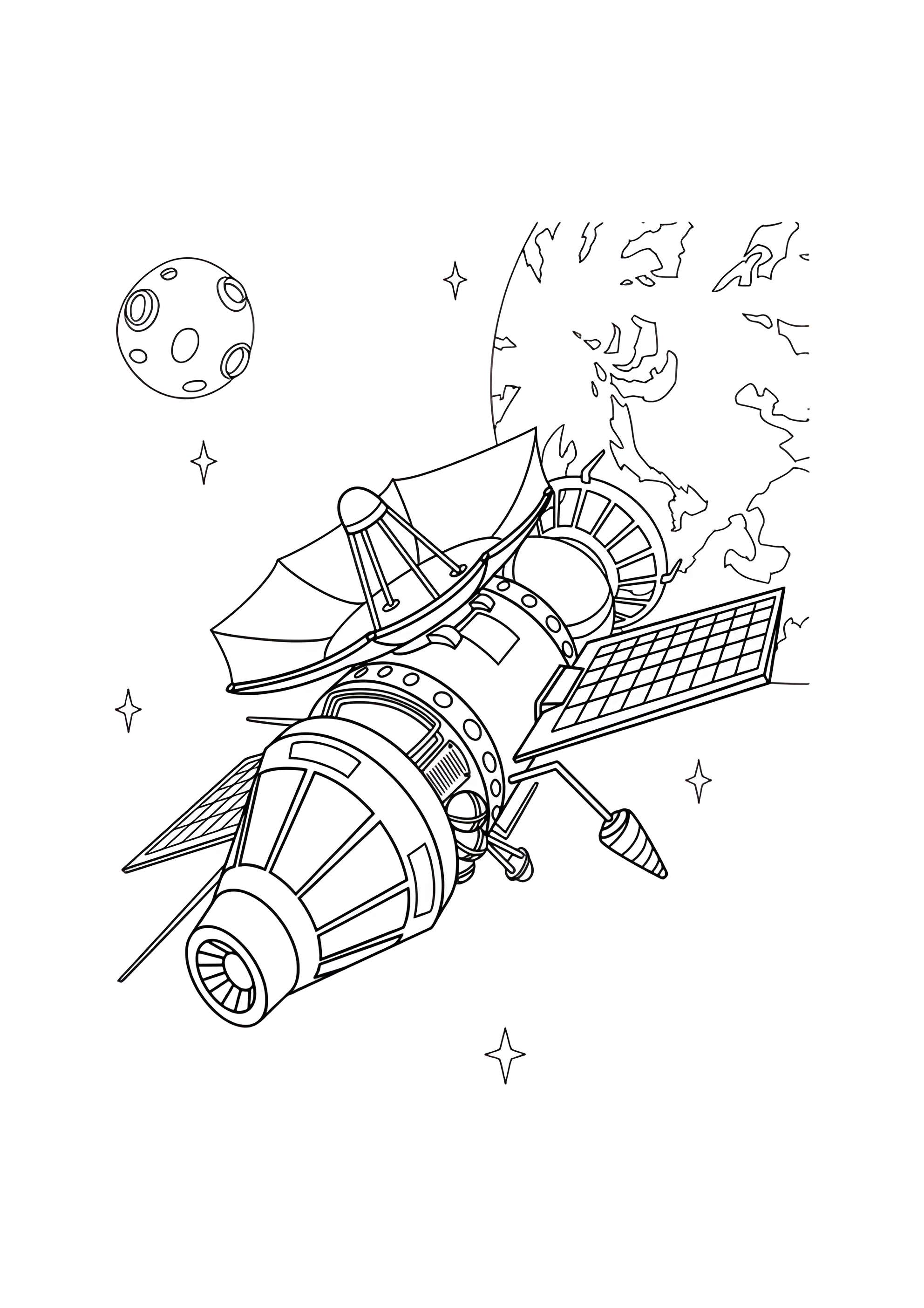 Раскраска Межпланетная станция Венера-1
