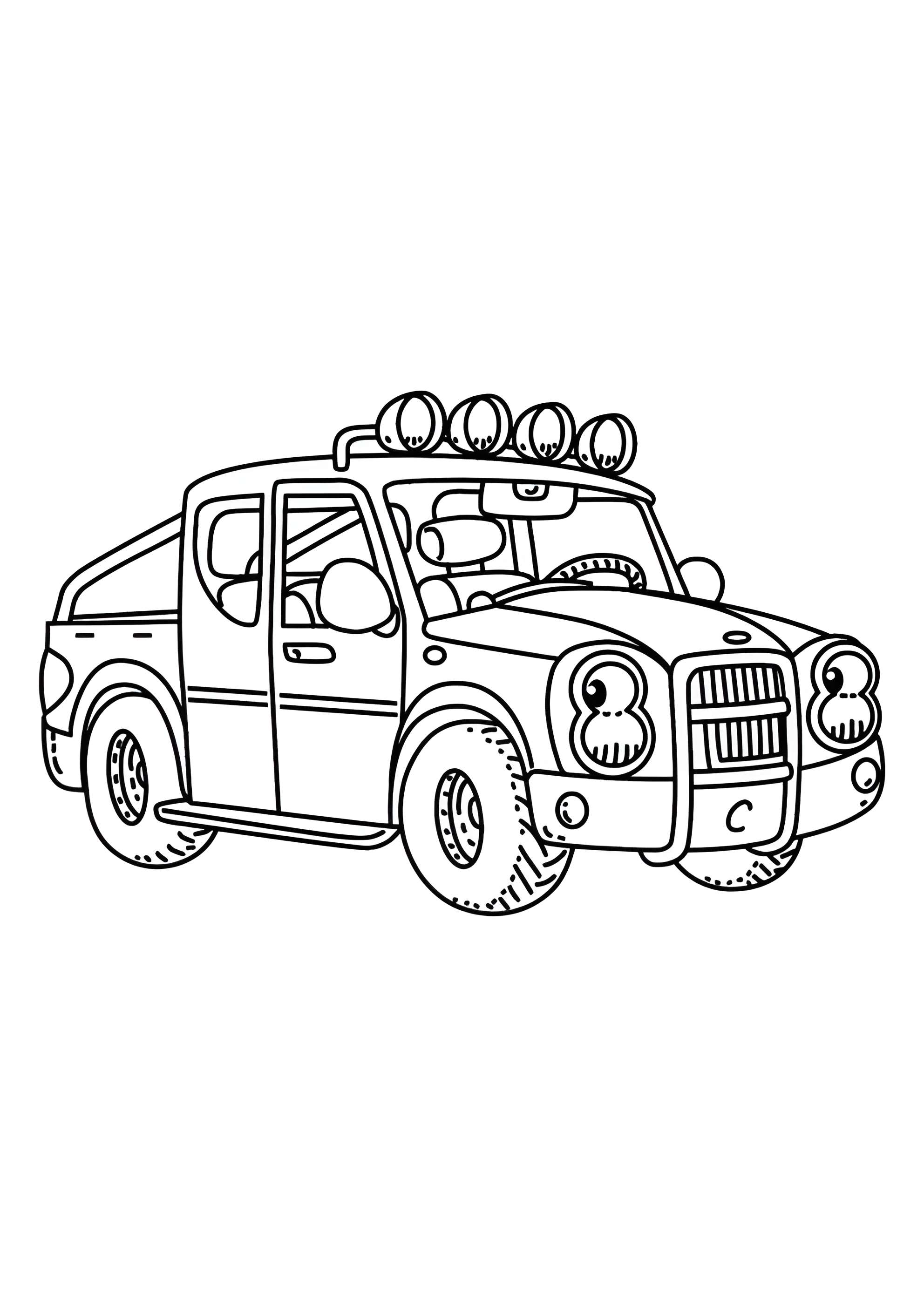 Раскраска Милый грузовой пикап