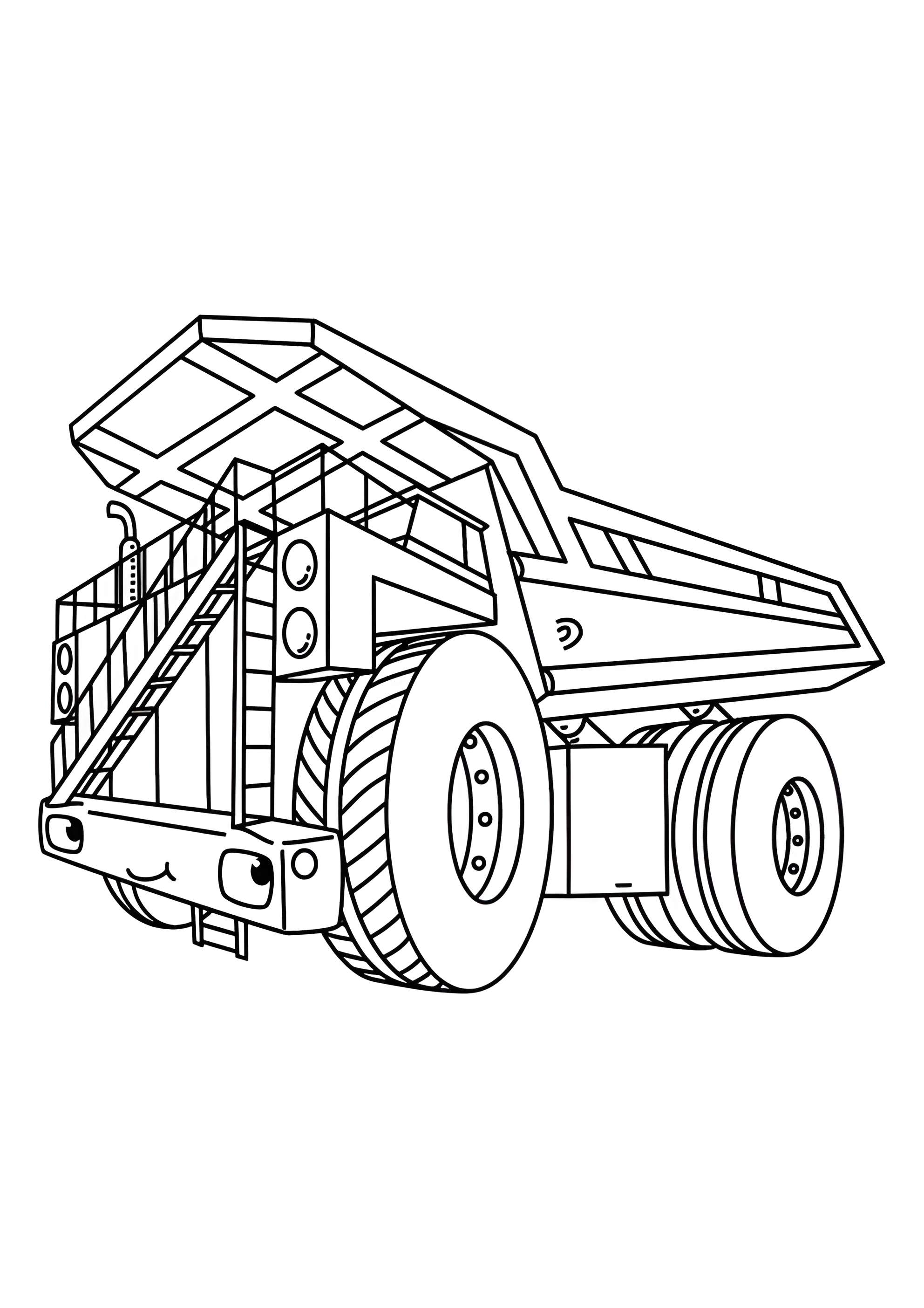 Раскраска Милый карьерный самосвал