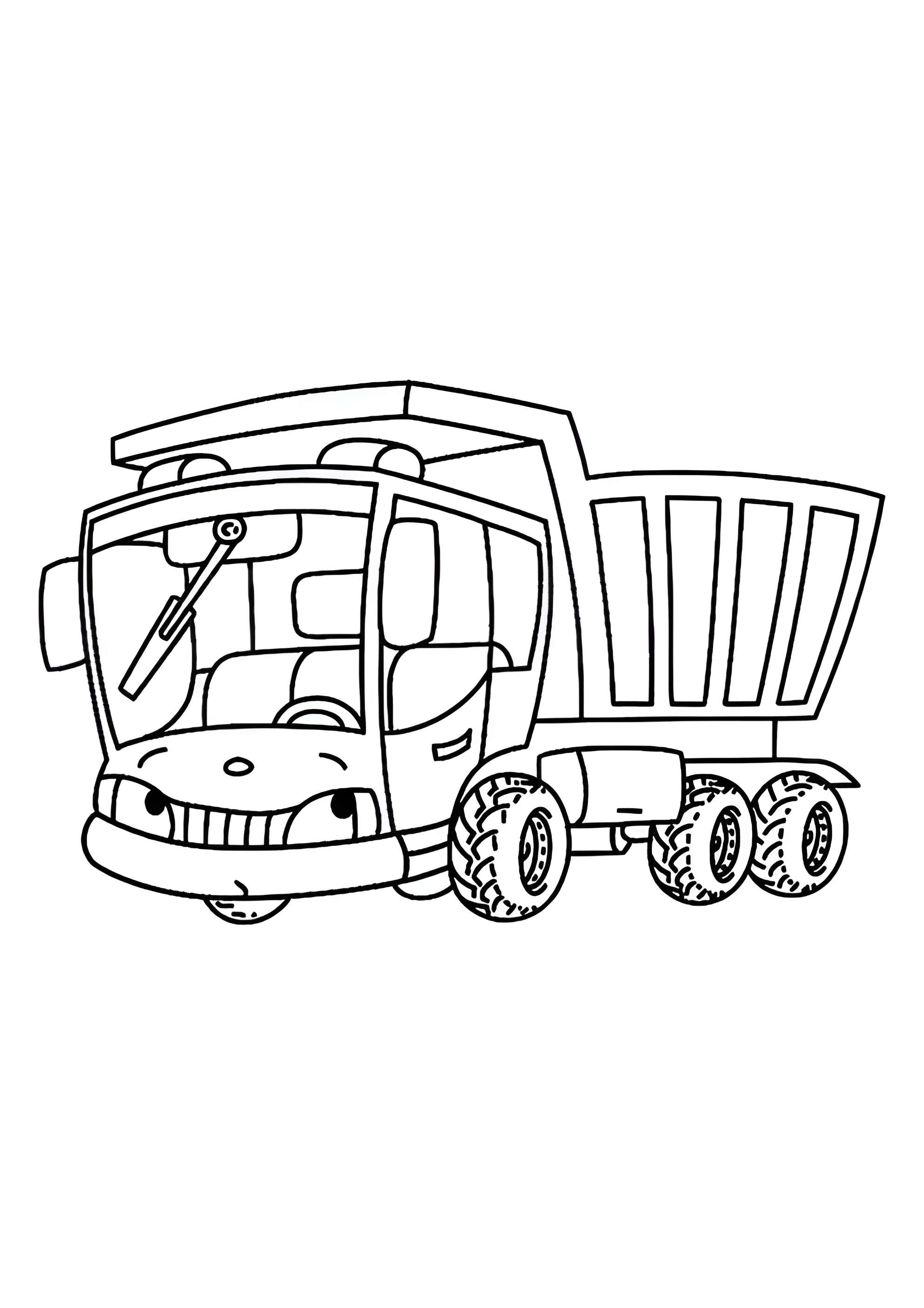 Раскраска Милый самосвал
