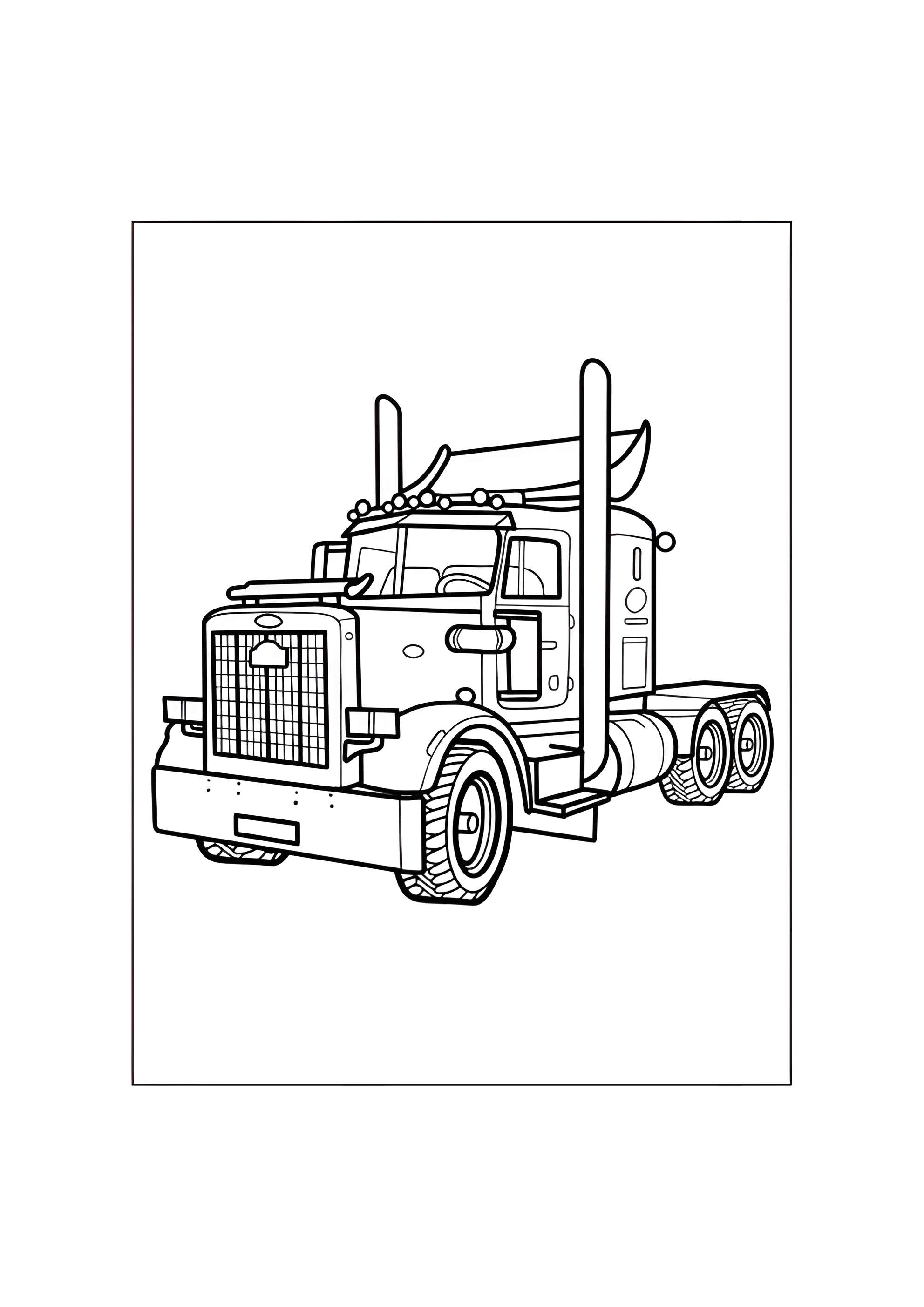 Раскраска Мощный тягач