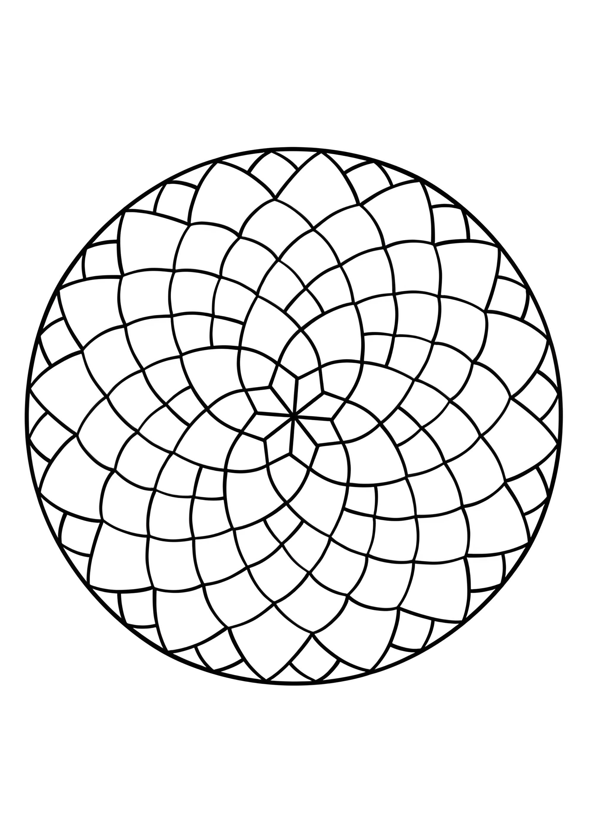 Раскраска Мозаика мандала