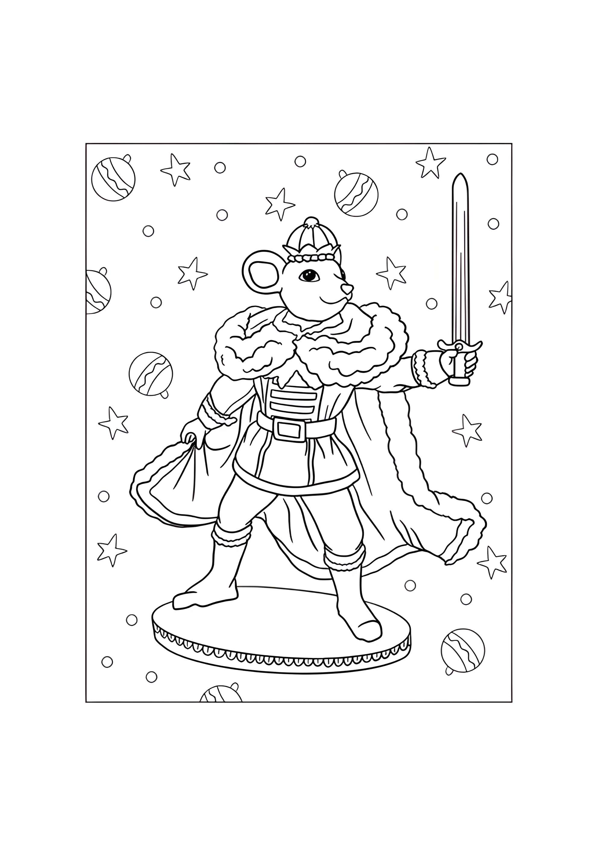 Раскраска Мышиный король для малышей