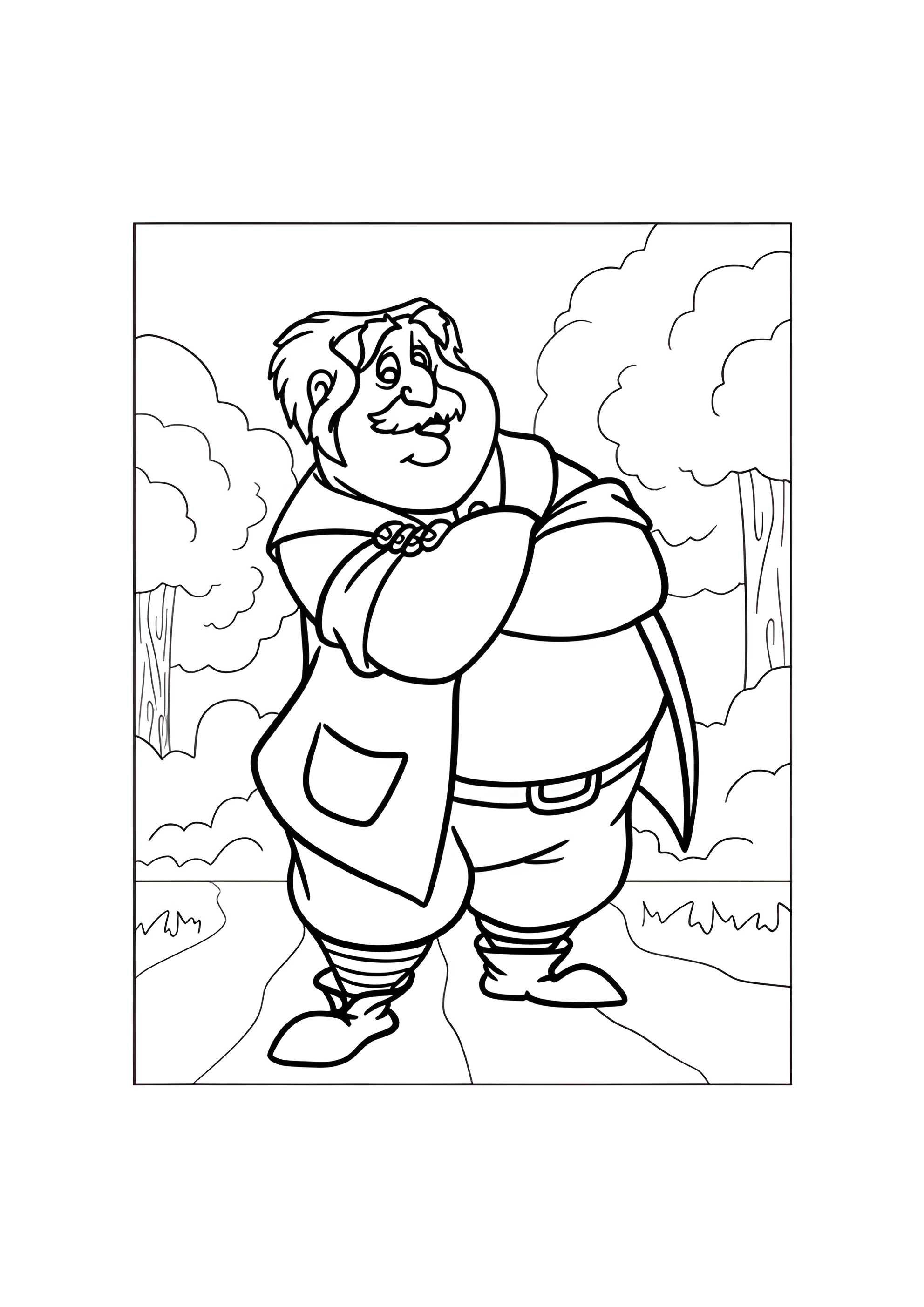 Раскраска Папа Белль