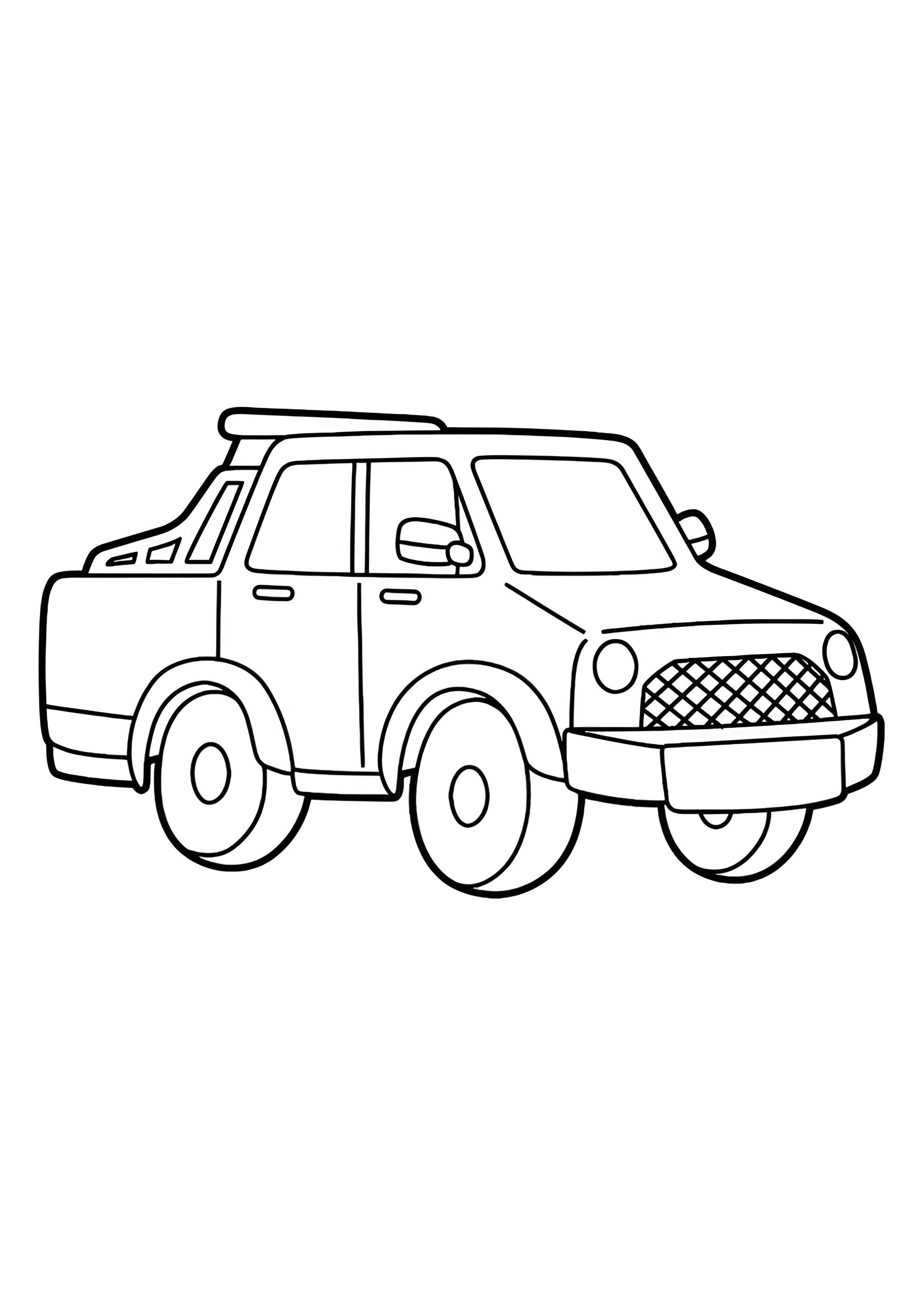 Раскраска Пикап для малышей