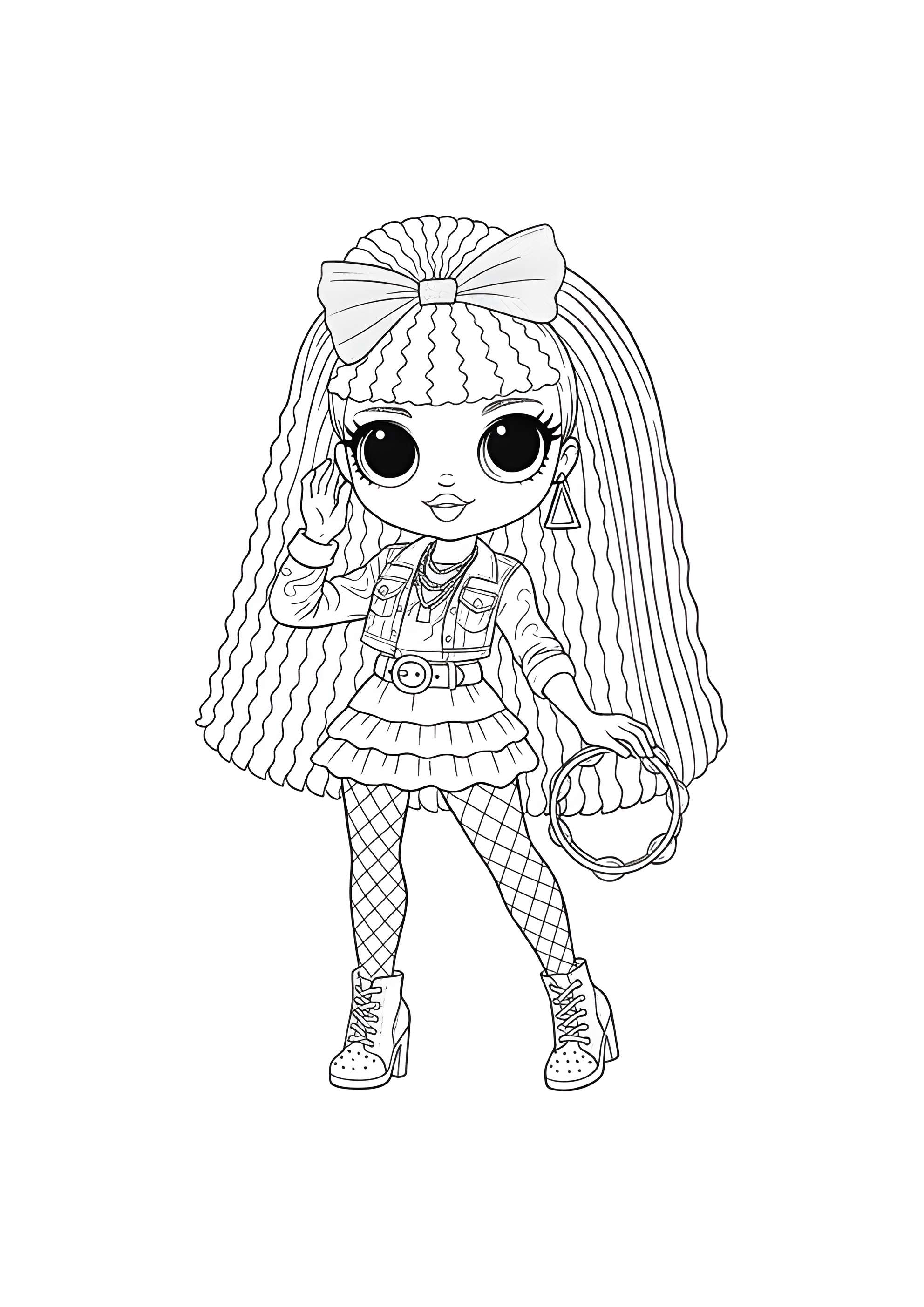 Раскраска Поп Би Би ЛОЛ ОМГ Ремикс