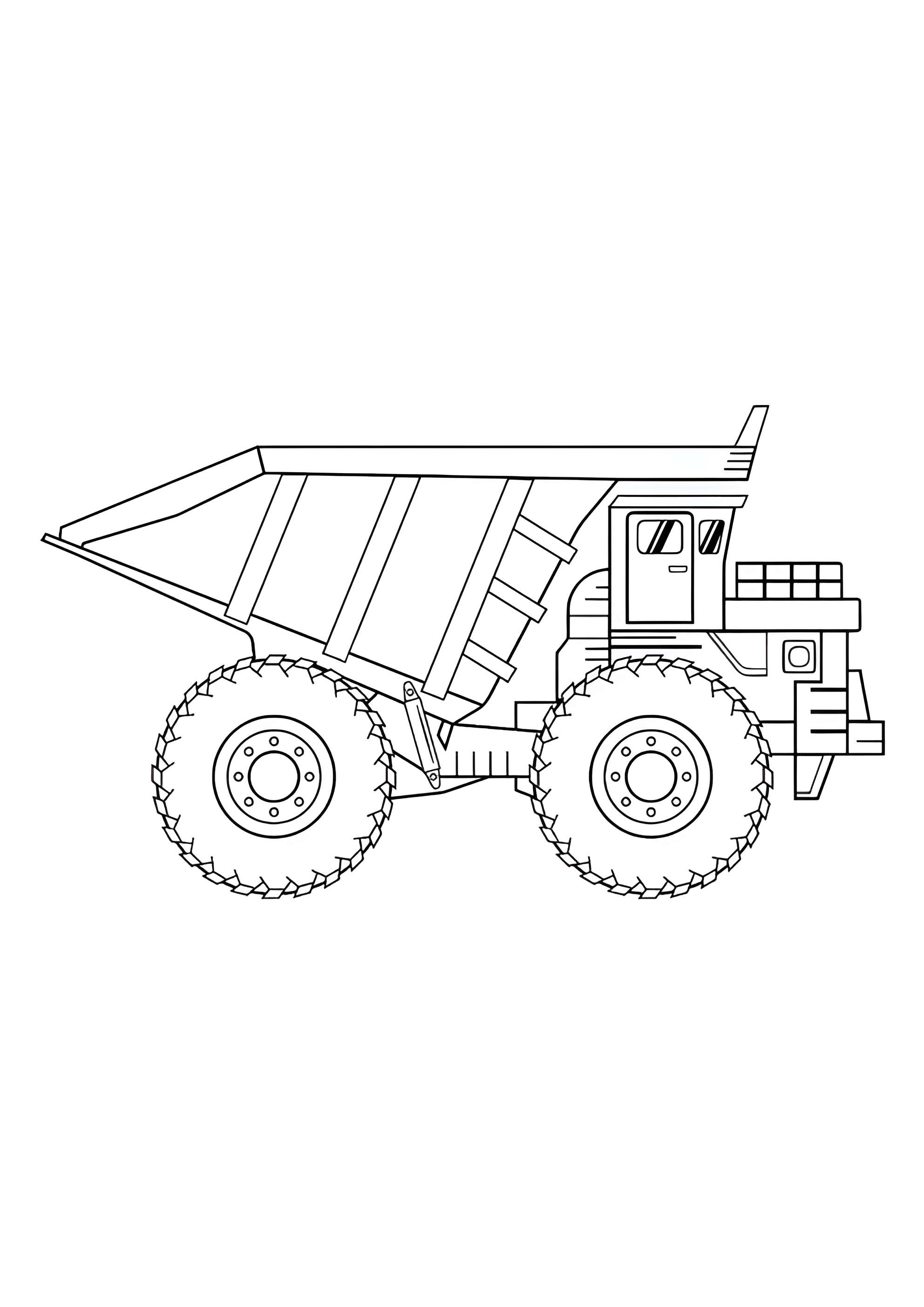 Раскраска Простой карьерный самосвал