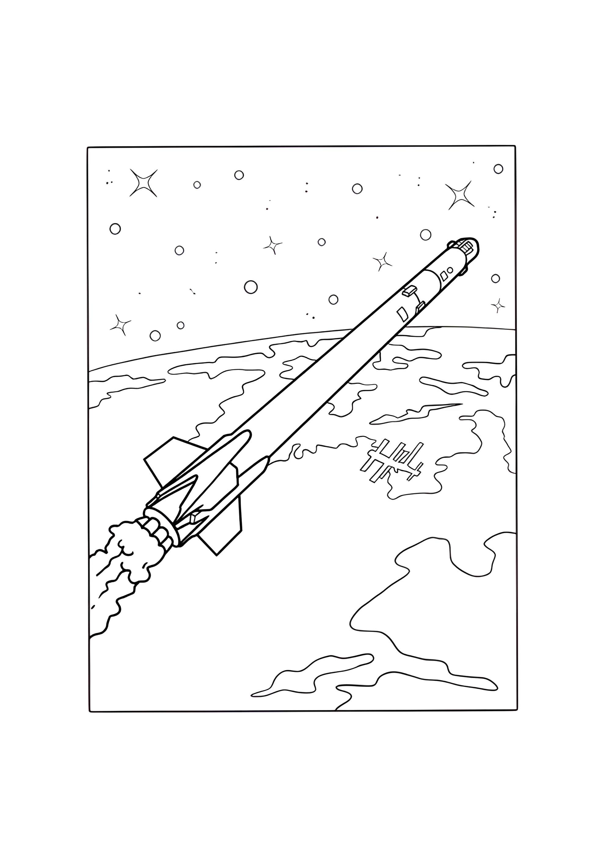 Раскраска Ракета-носитель SpaceX Falcon