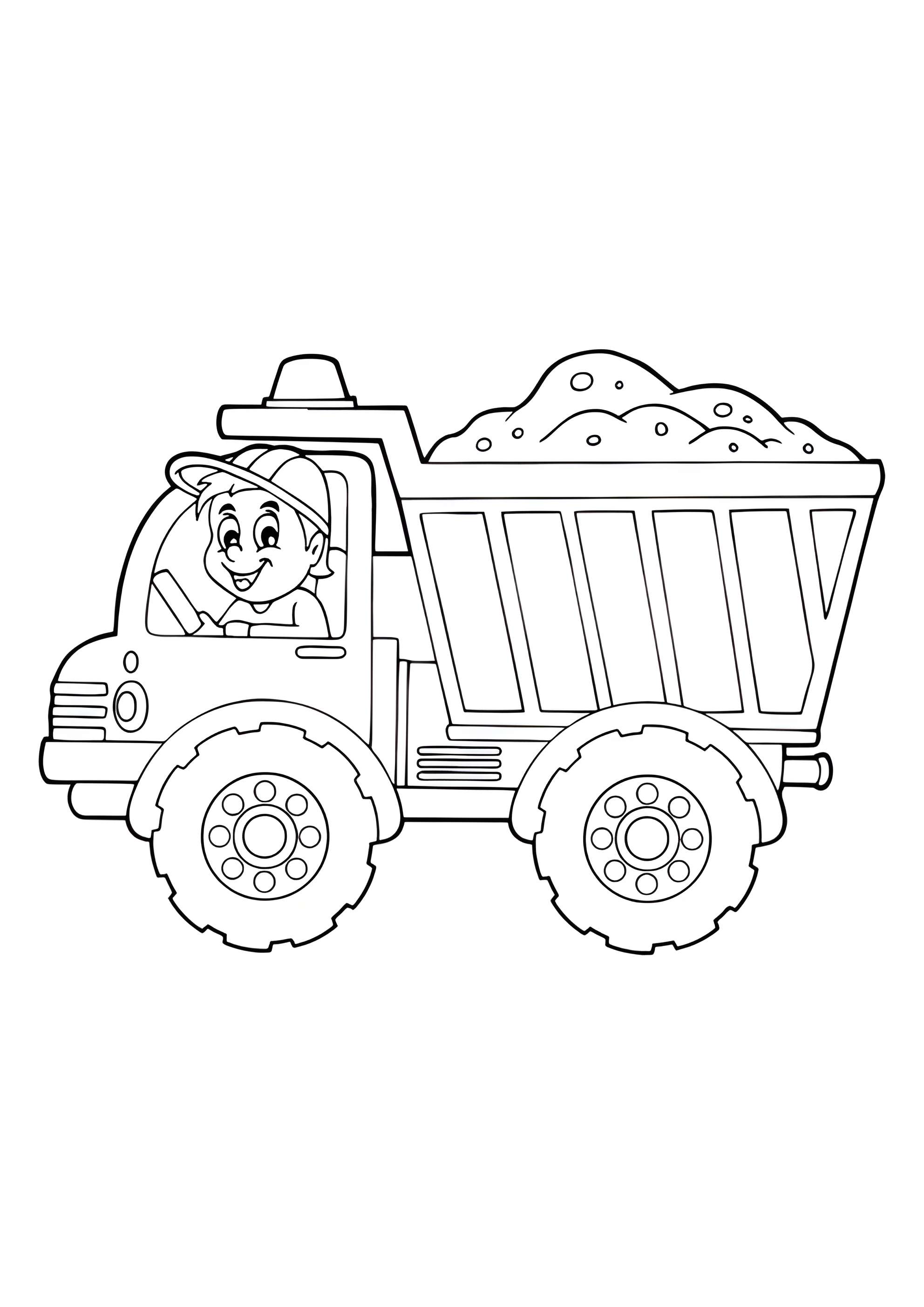 Раскраска Самосвал для малышей