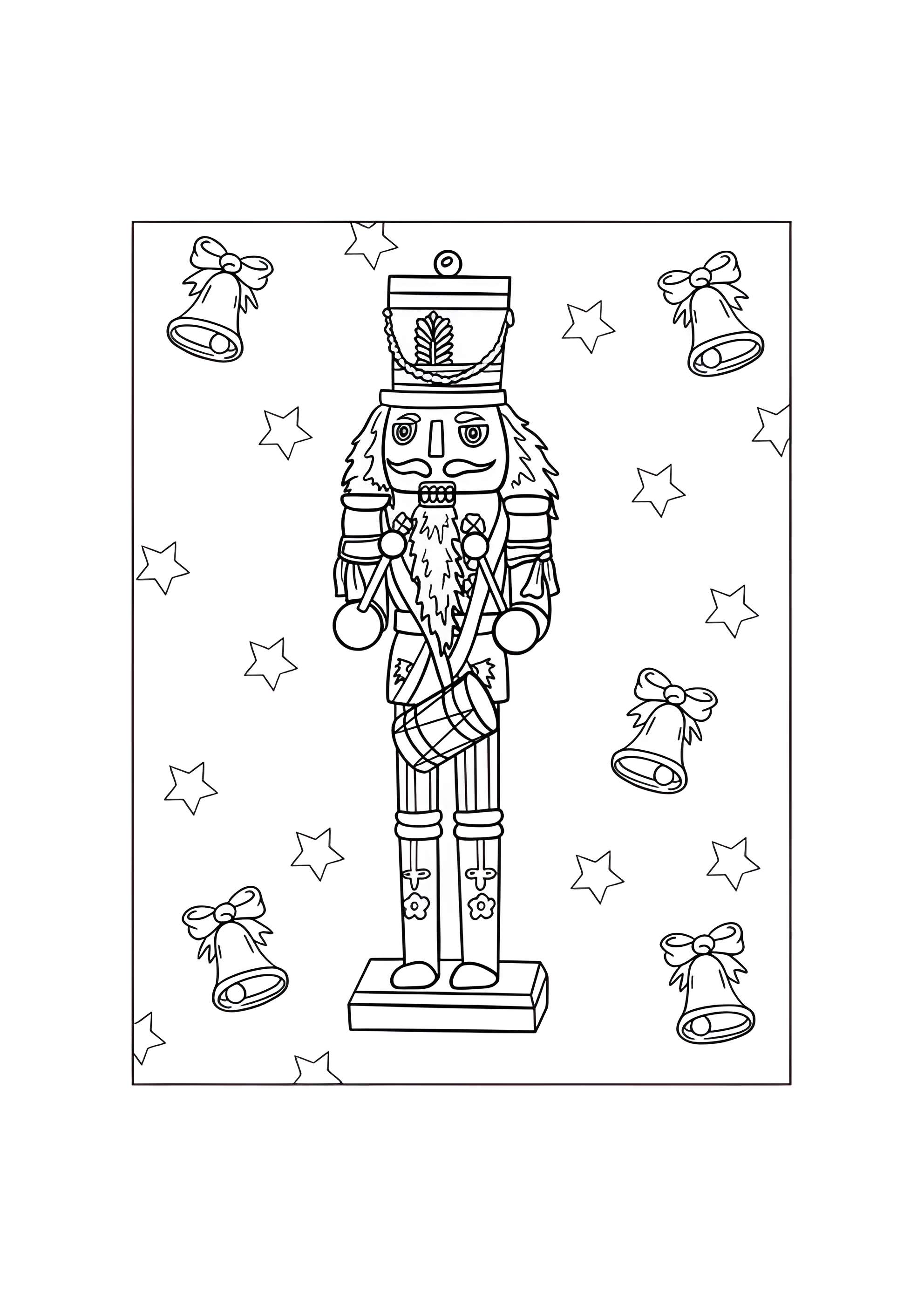 Раскраска Щелкунчик с барабаном