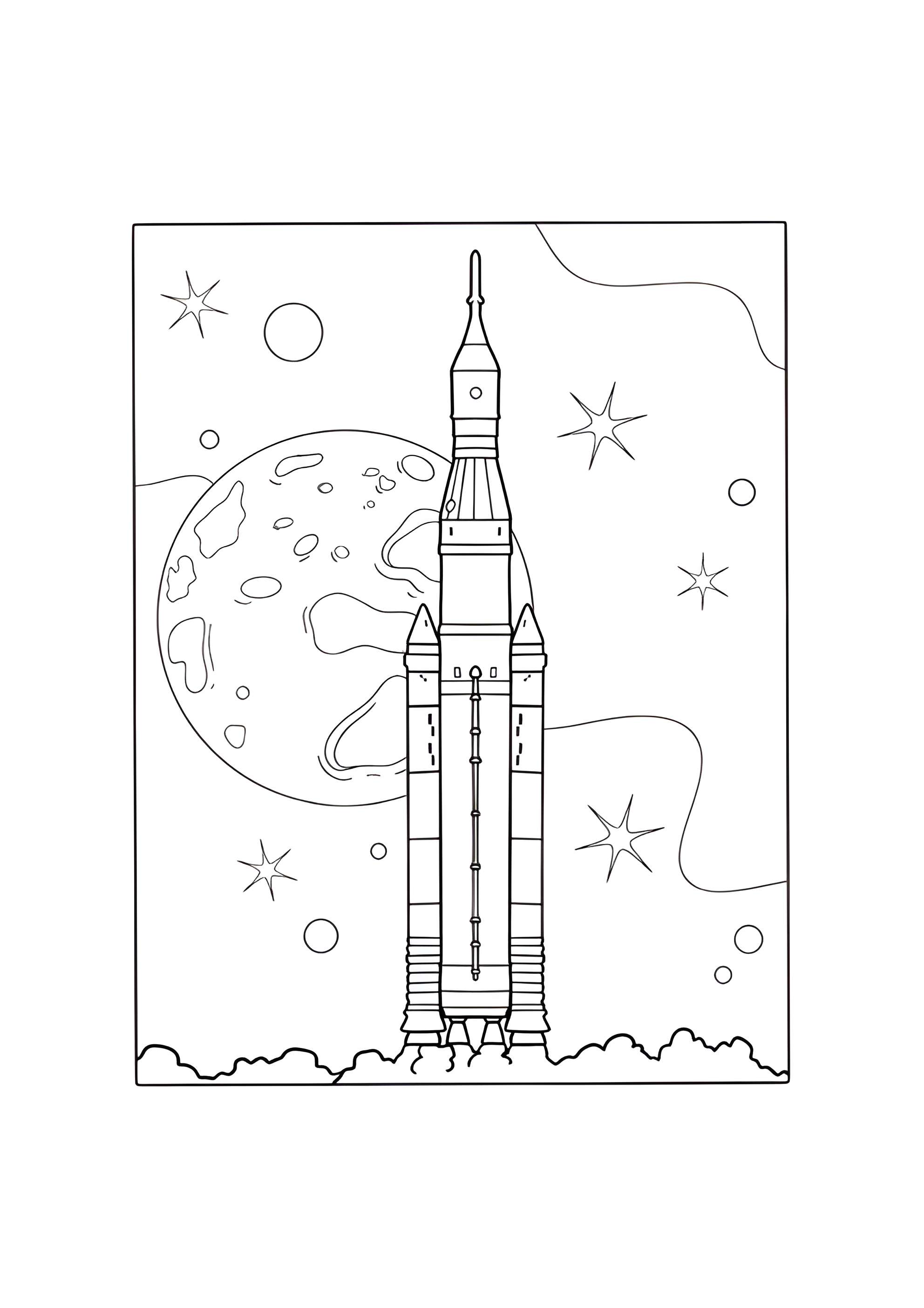 Раскраска Система космических запусков NASA