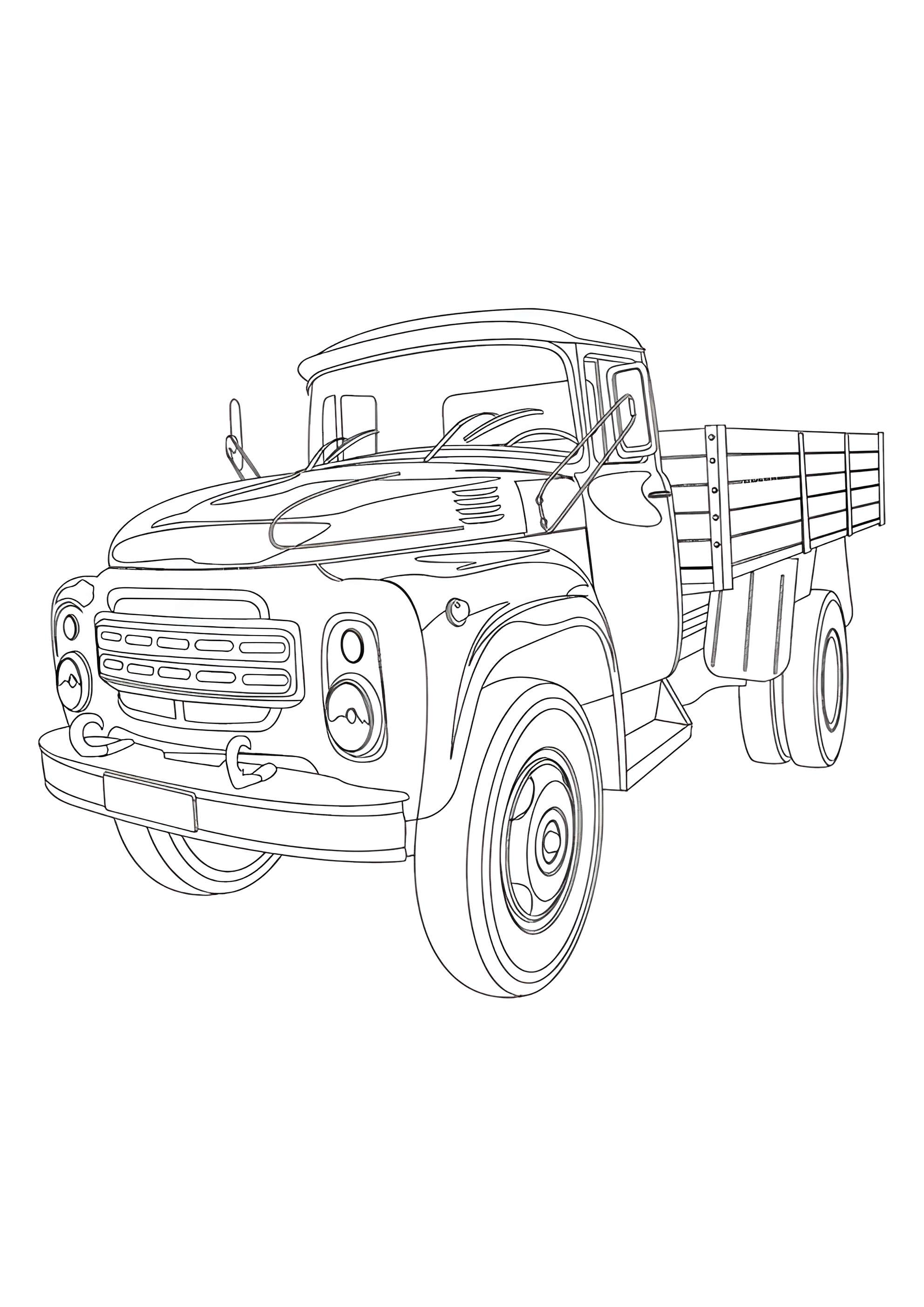 Раскраска Советский грузовик