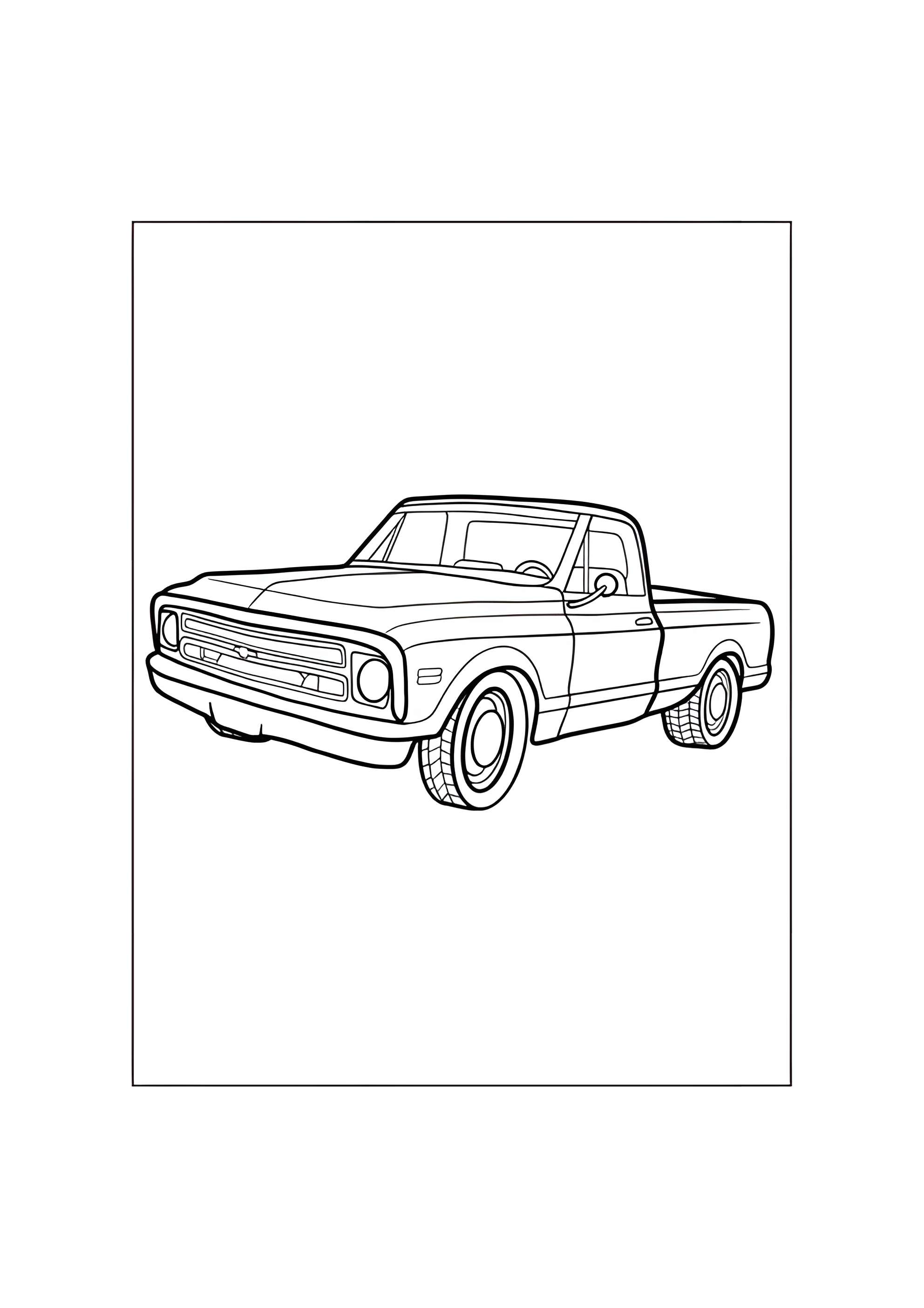 Раскраска Старый пикап Шевроле