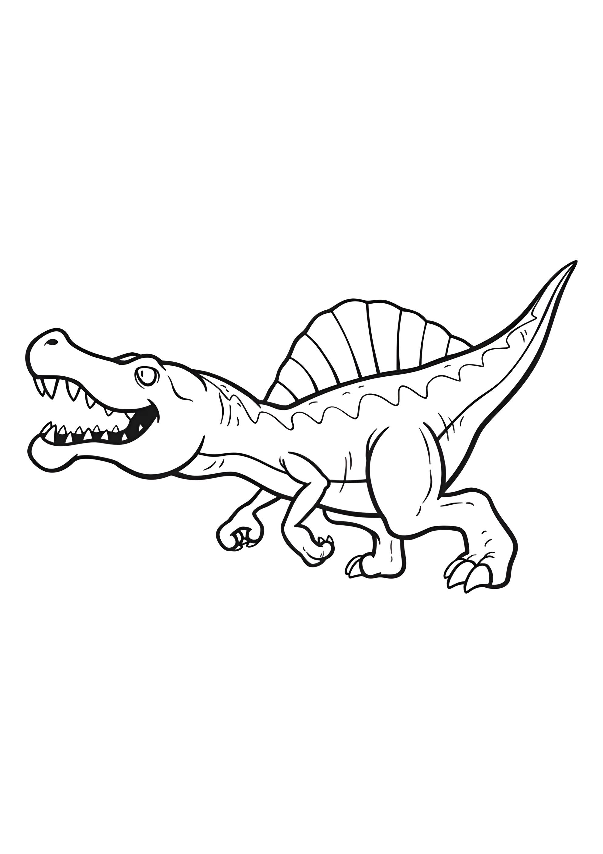 Раскраска Свирепый Спинозавр