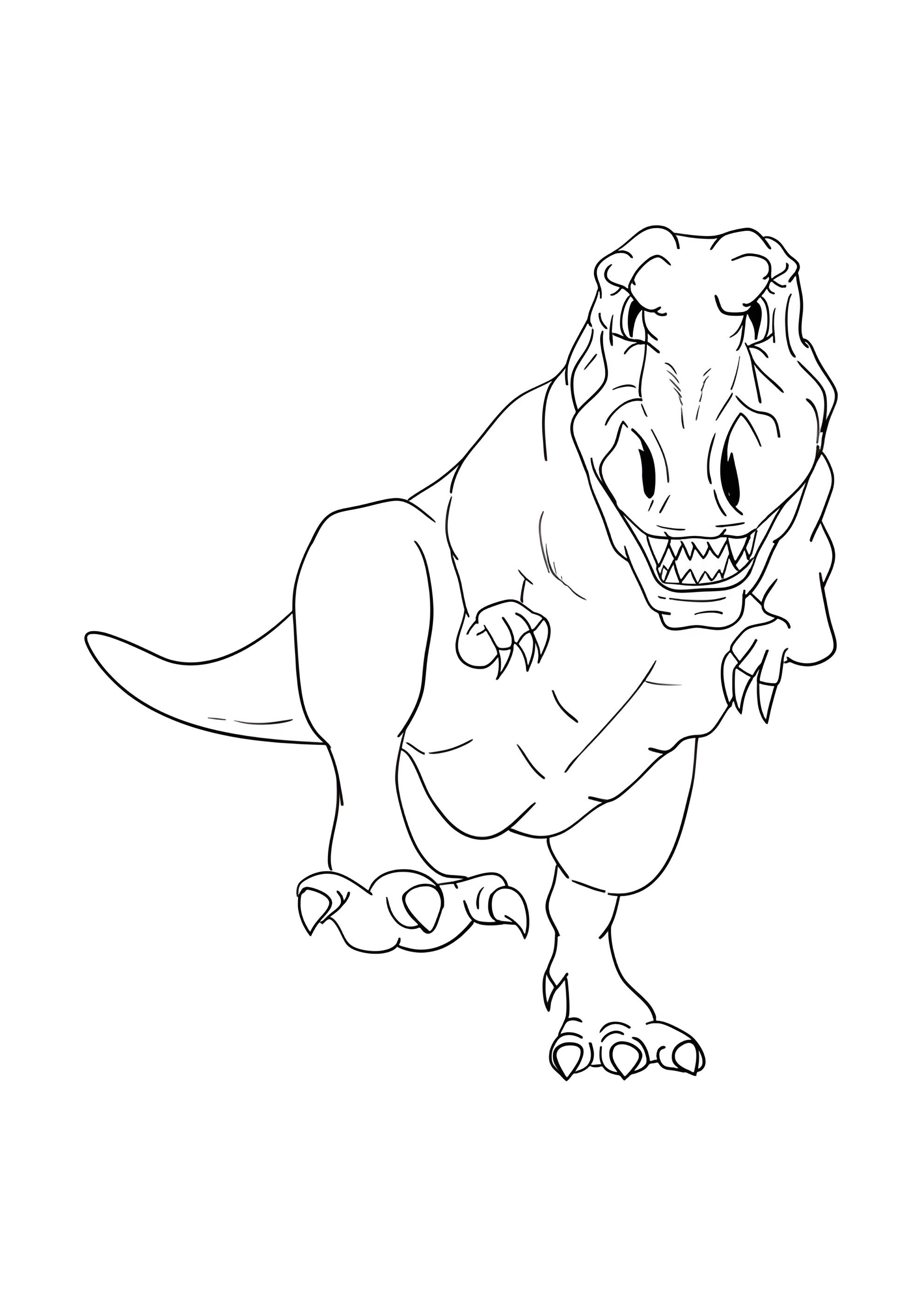 Раскраска Свирепый Тиранозавр