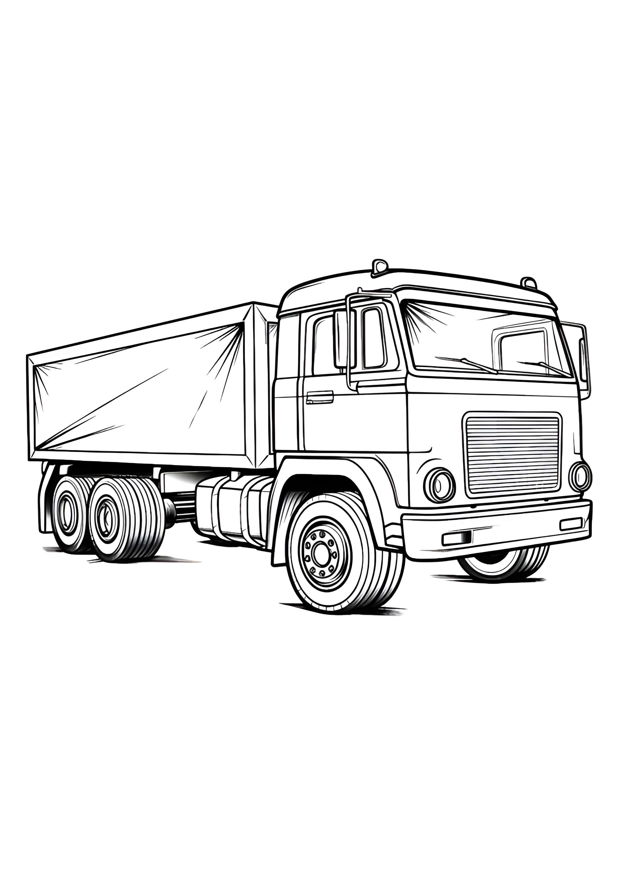 Раскраска Тентовая фура