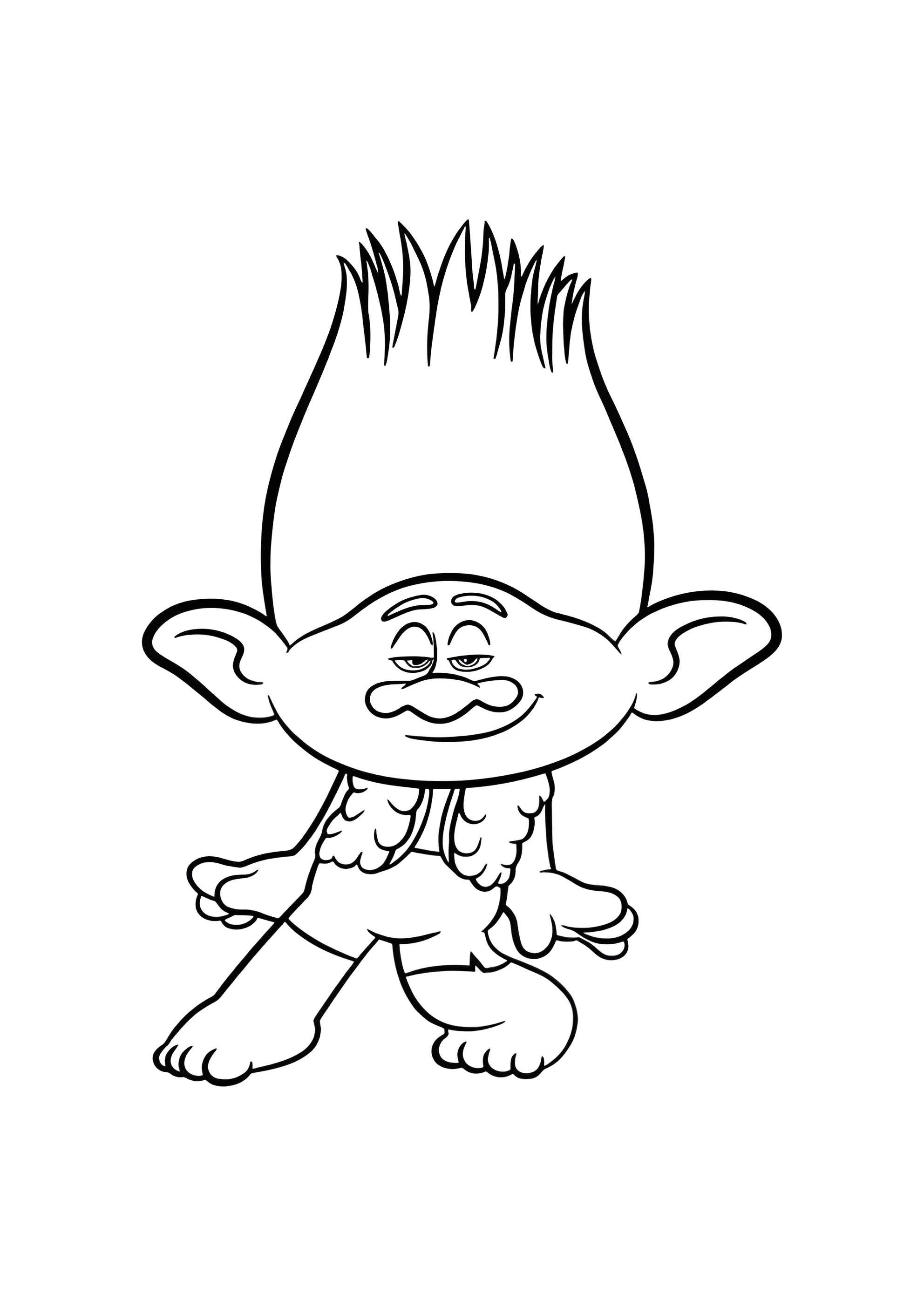 Раскраска Тролль Цветан