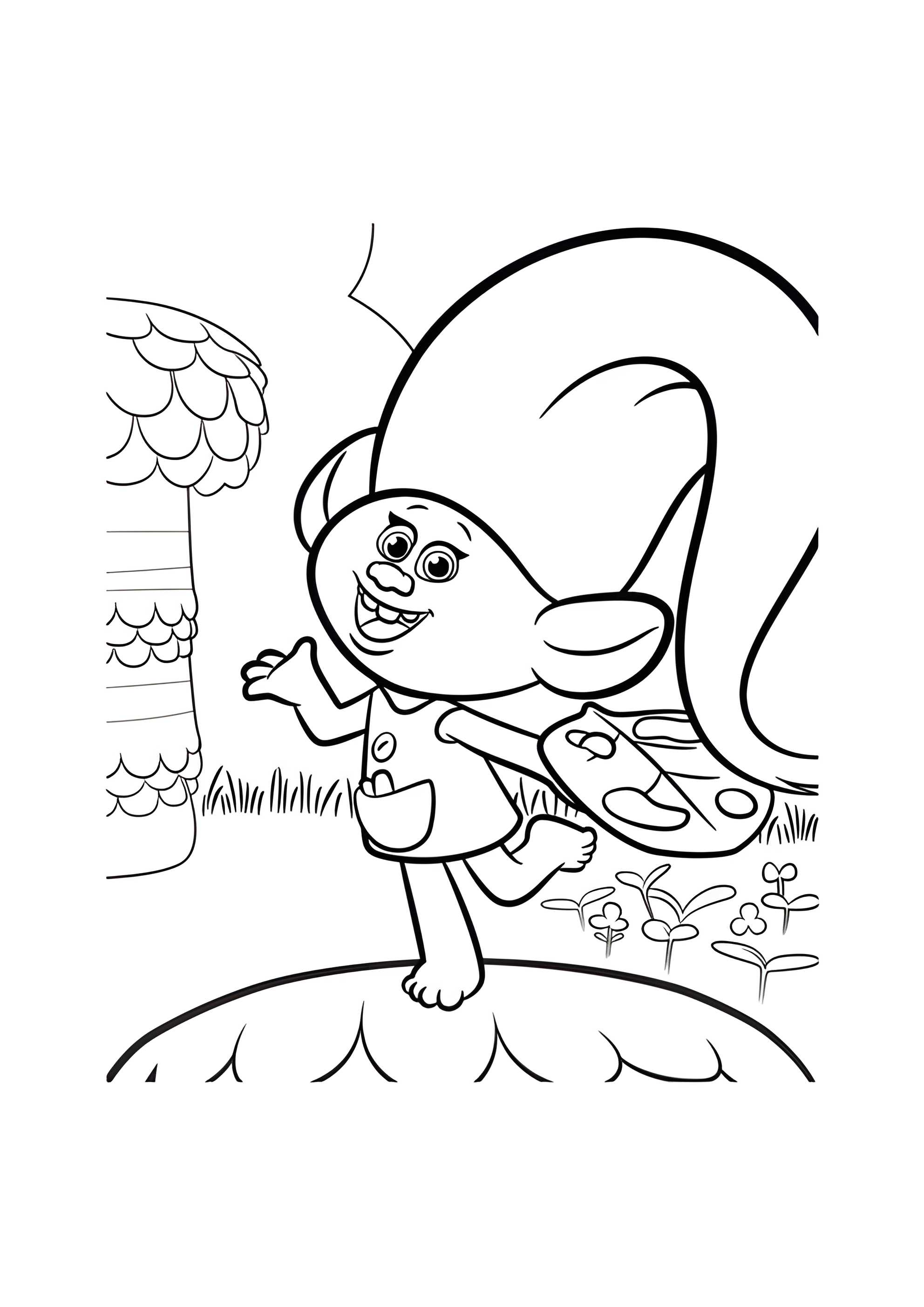 Раскраска Тролль Харпер