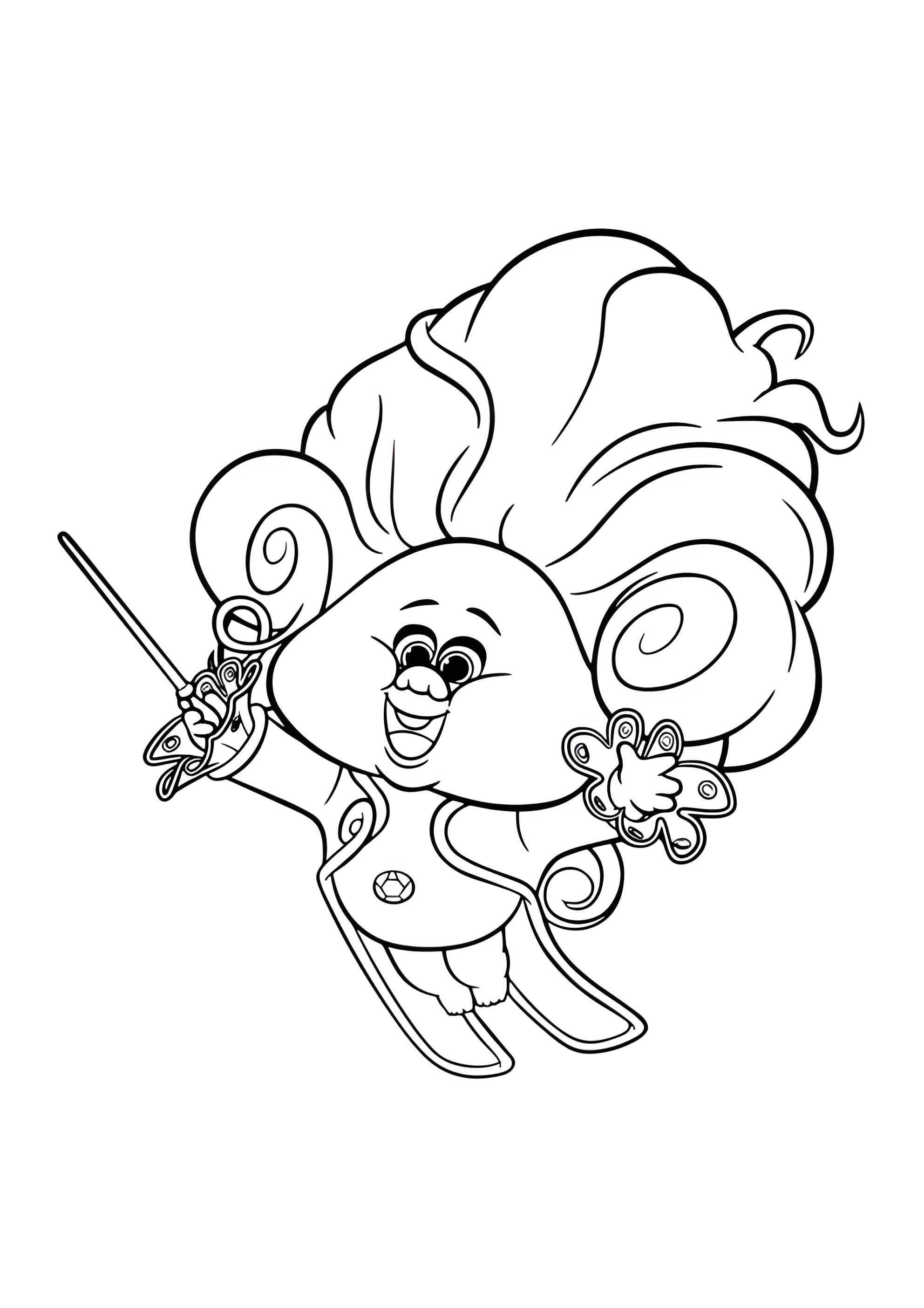 Раскраска Тролль Король Тролльцарт