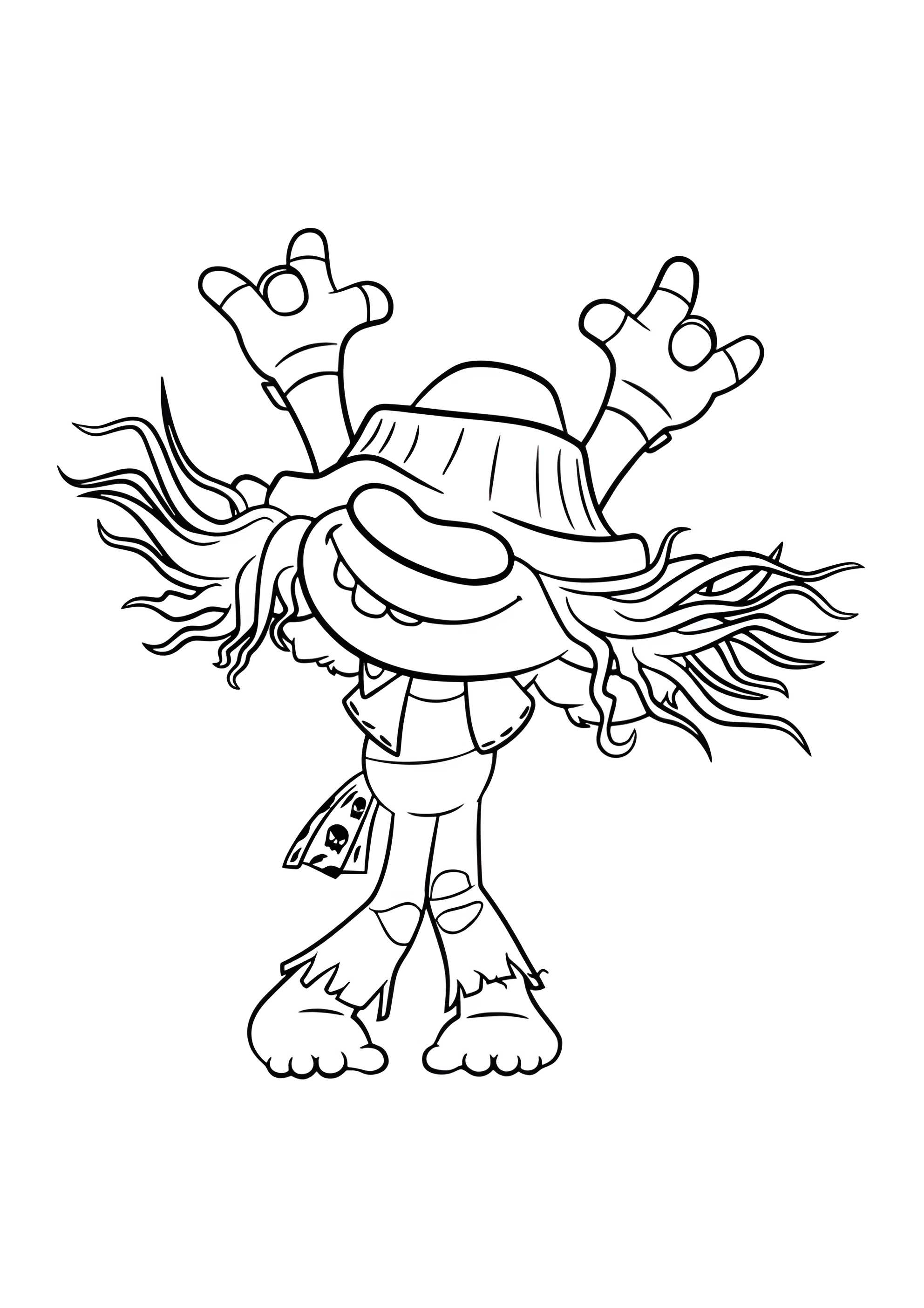 Раскраска Тролль Рифф