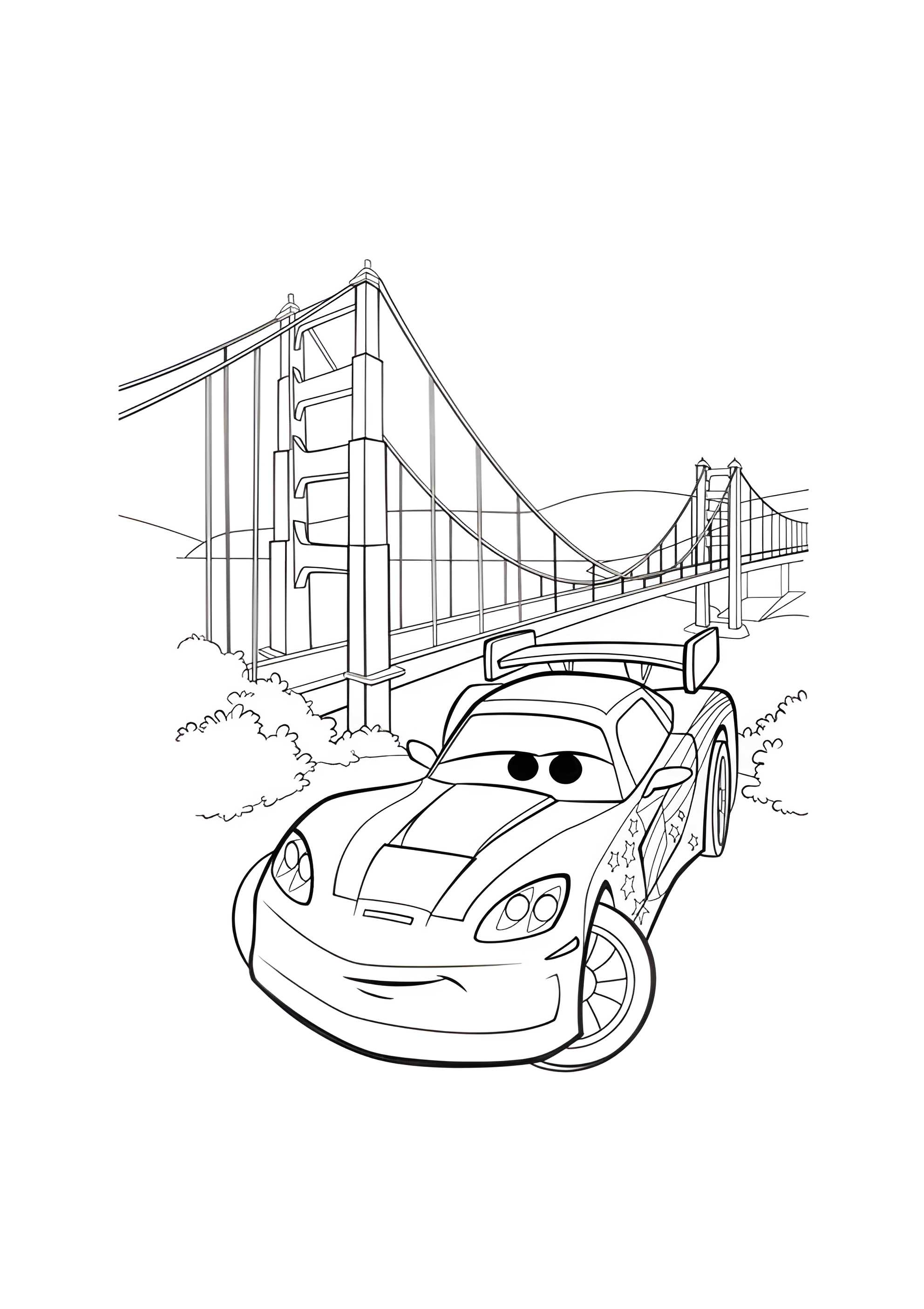 Раскраска Джефф Горвет возле Бруклинского моста