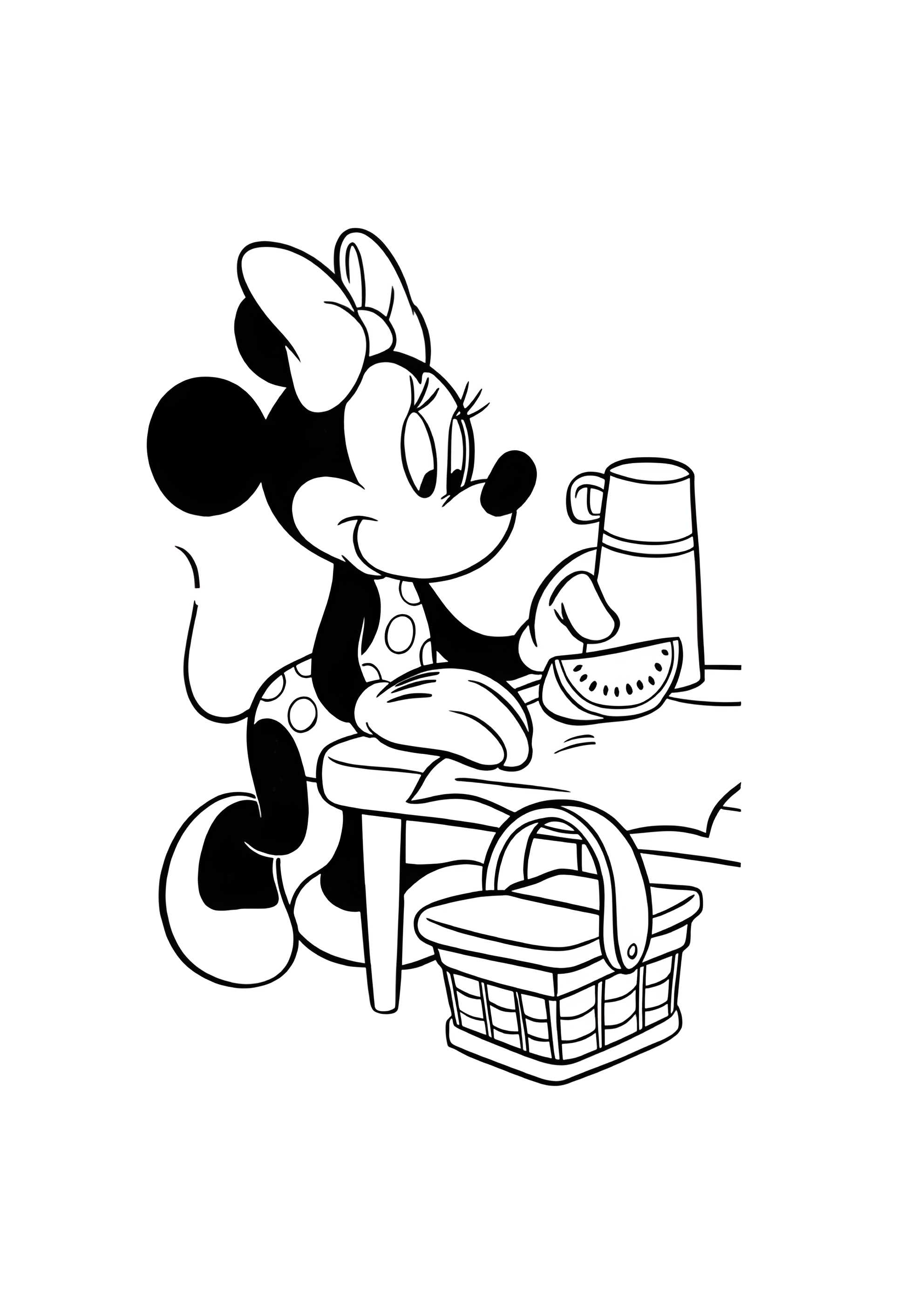 Раскраска Красавица Минни