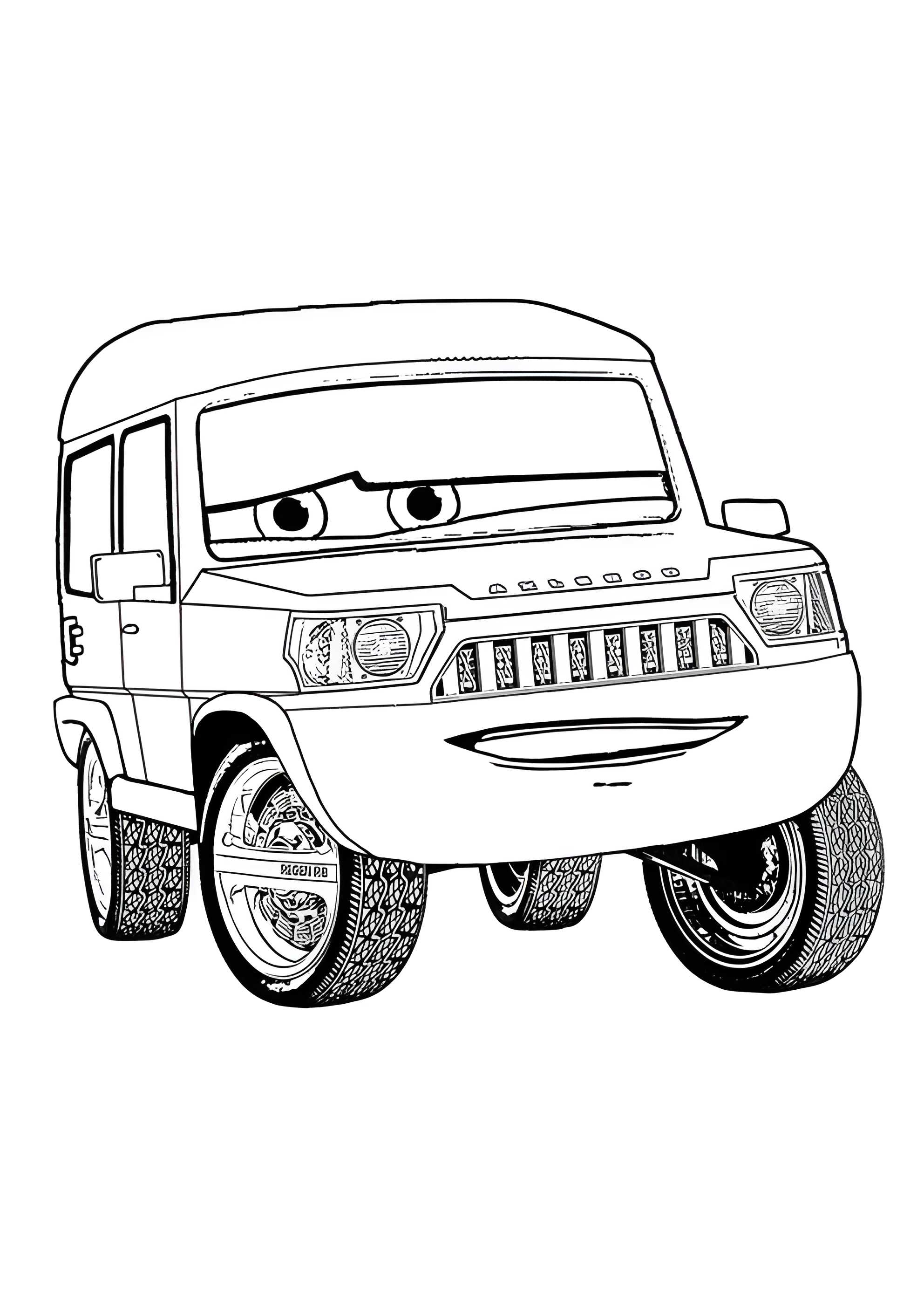 Раскраска Крутой джип