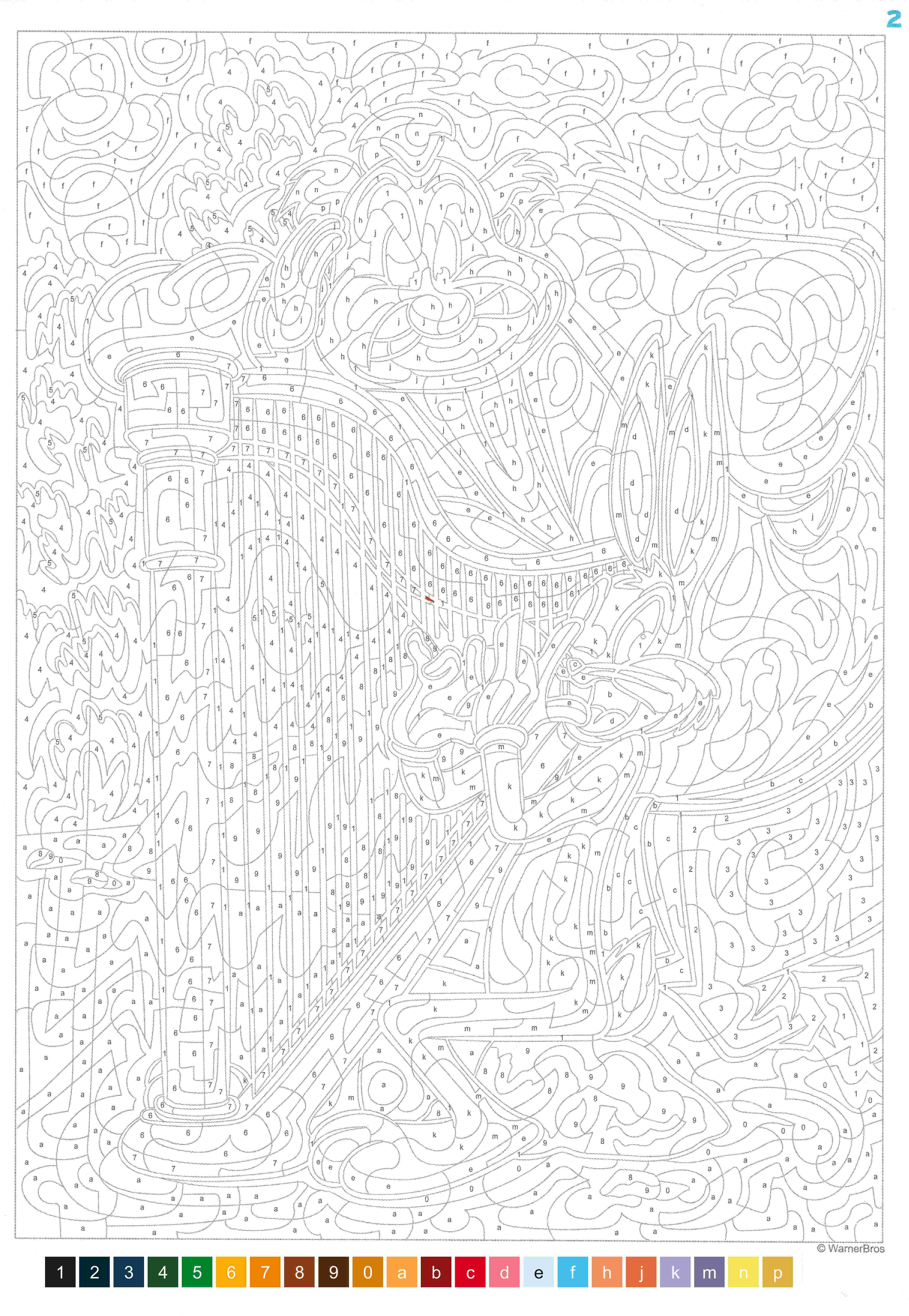 Раскраска Луни Тюнз по номерам 1