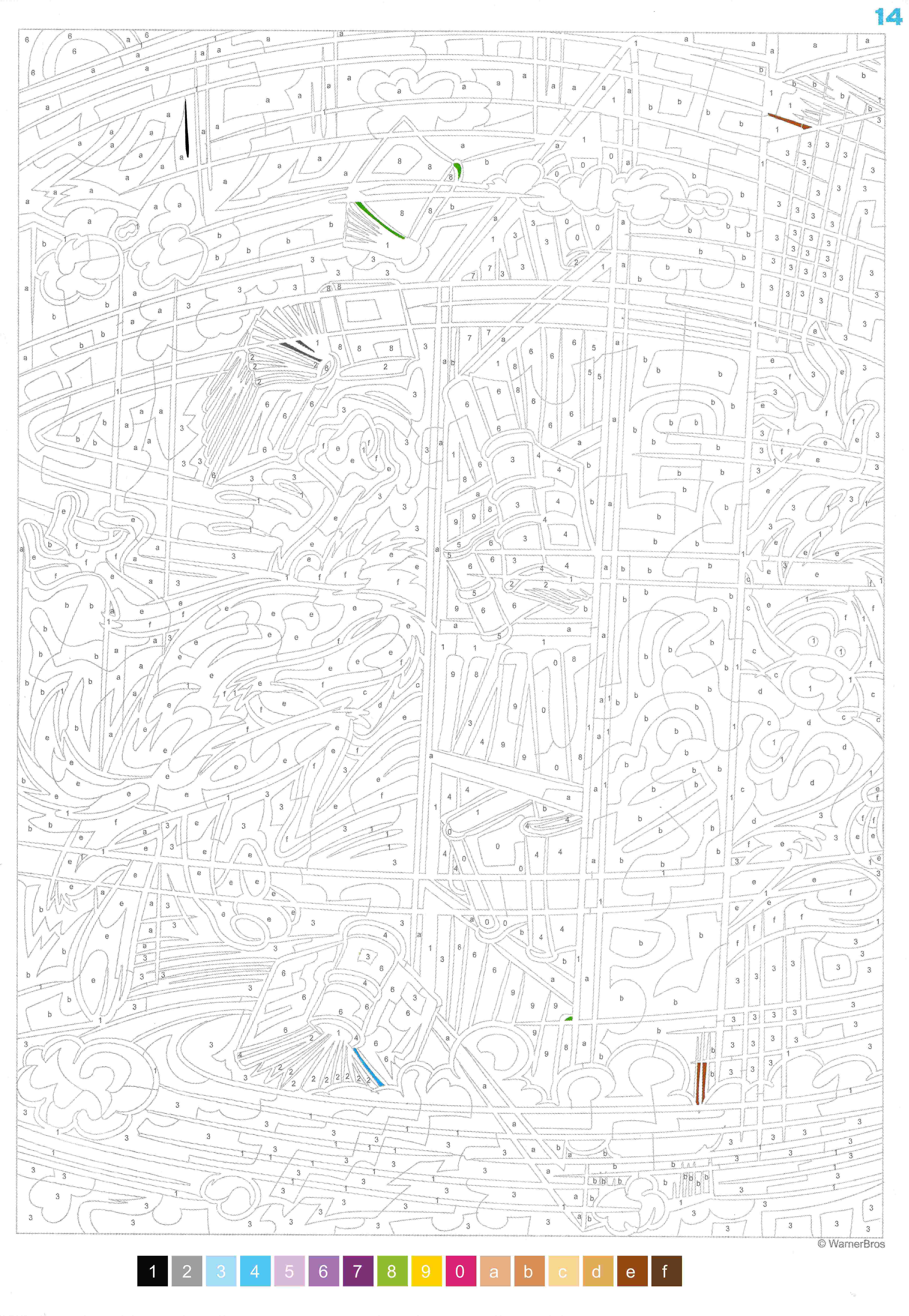 Раскраска Луни Тюнз по номерам 13
