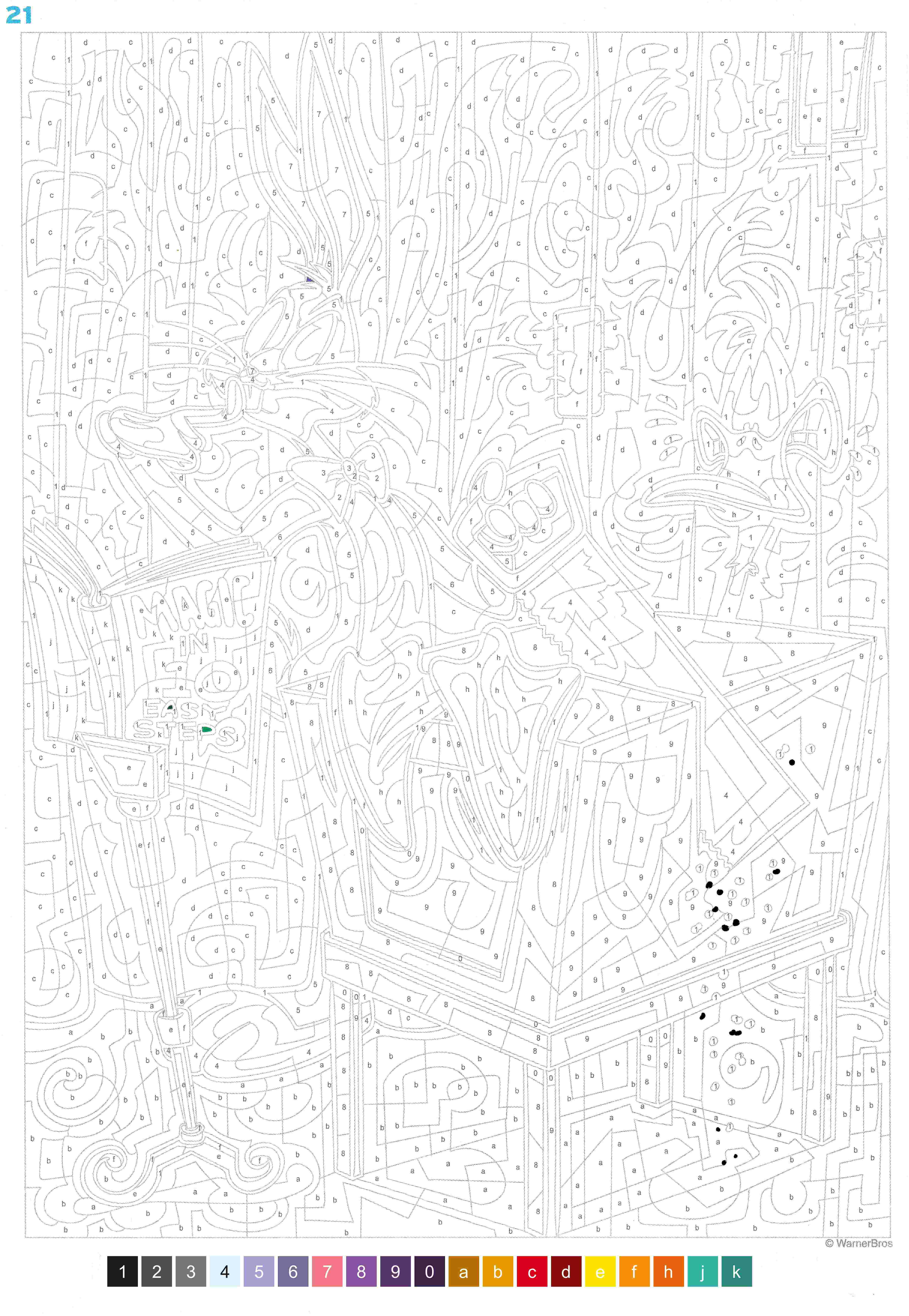 Раскраска Луни Тюнз по номерам 20